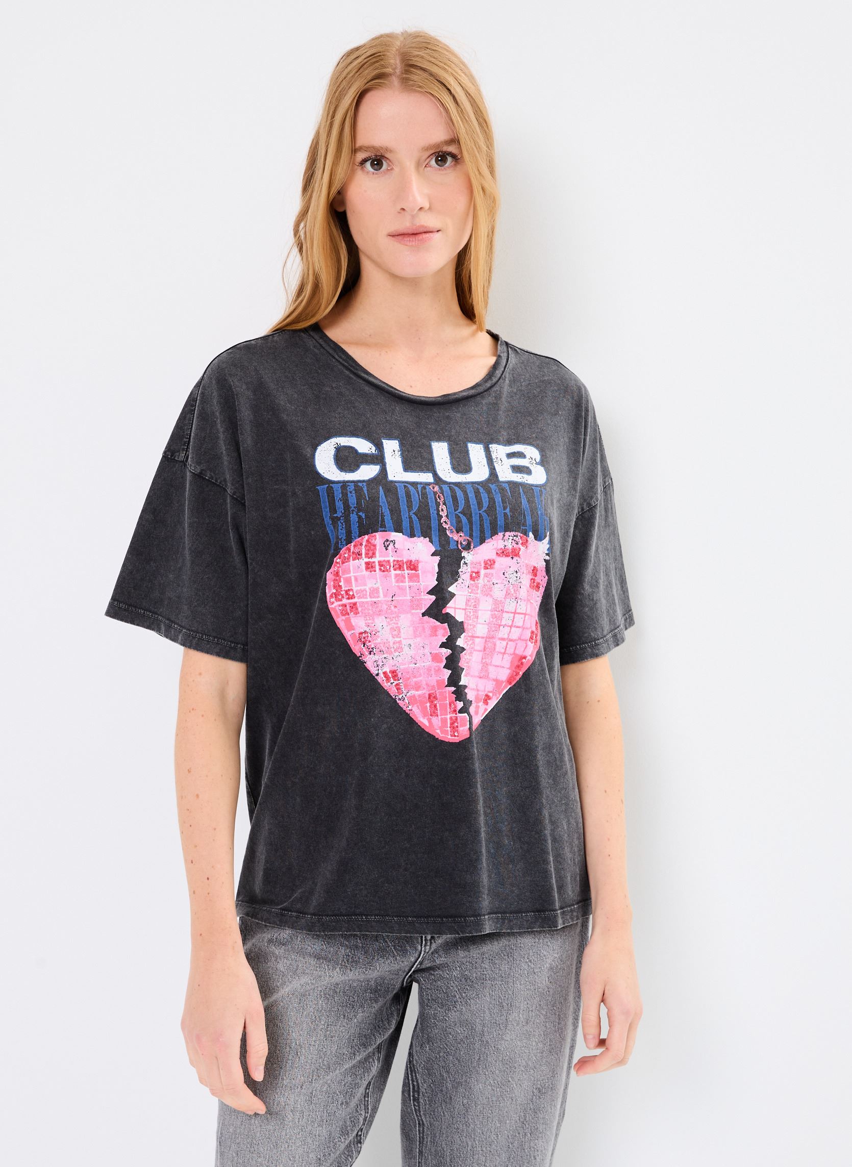 Camisetas de manga corta TSH2408 TEE SHIRT mujer gris Five Jeans Camisetas de manga corta TSH2408 TEE SHIRT mujer gris STEEL