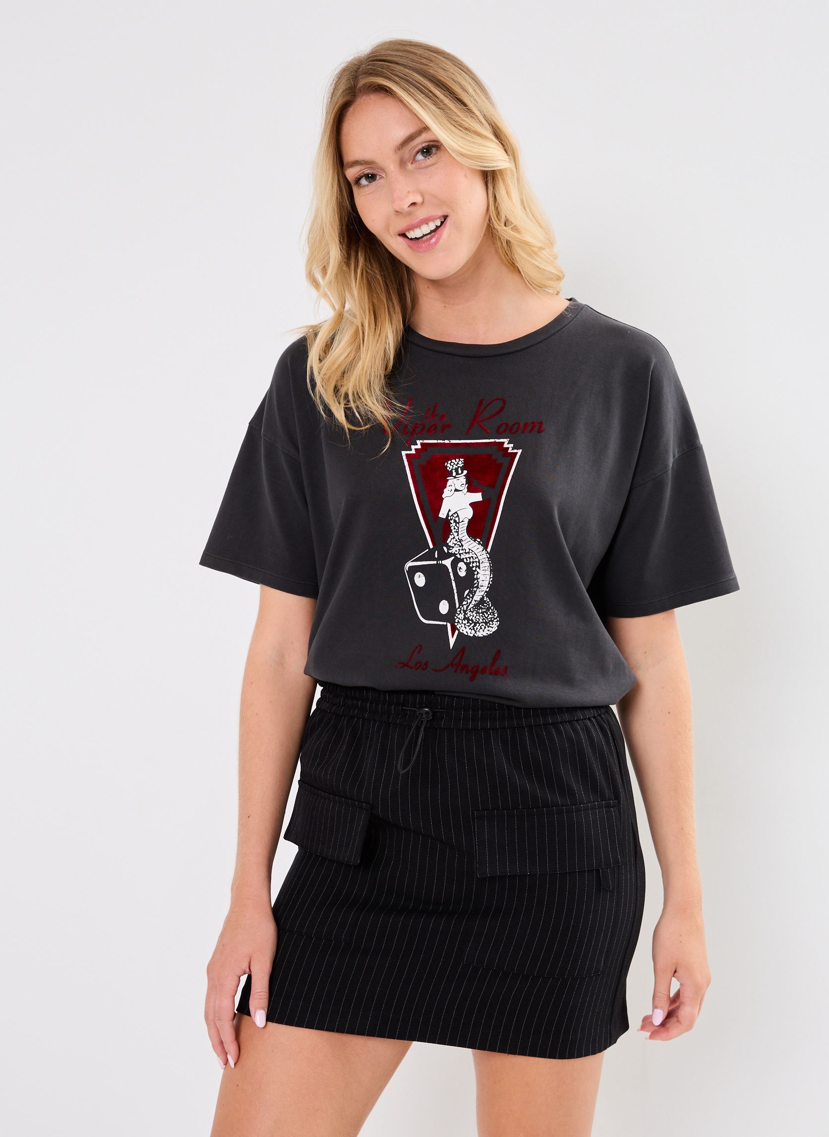 Tee-shirts manches courtes TSH2413 TEE SHIRT femme noir Five Jeans Tee-shirts manches courtes TSH2413 TEE SHIRT femme noir NIGHT