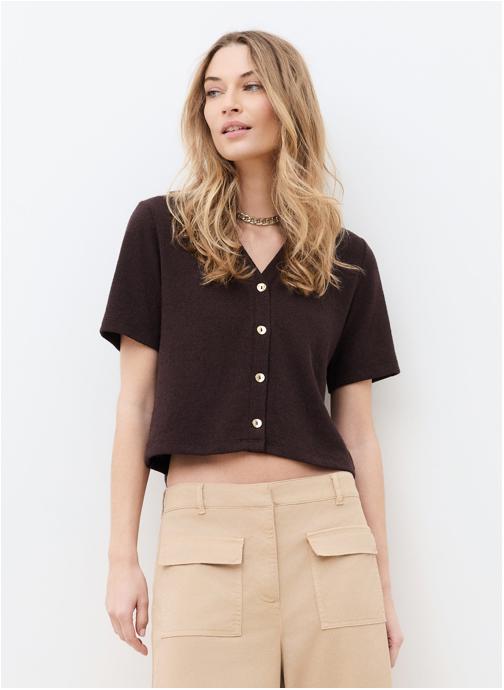 Caroll Tee-shirts 242T-TVACANCES femme marron