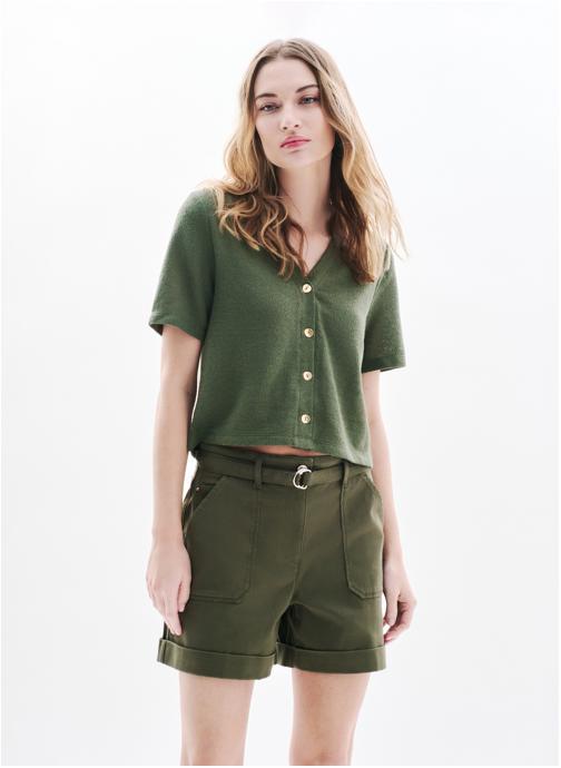 Caroll Tee-shirts 242T-TVACANCES femme vert