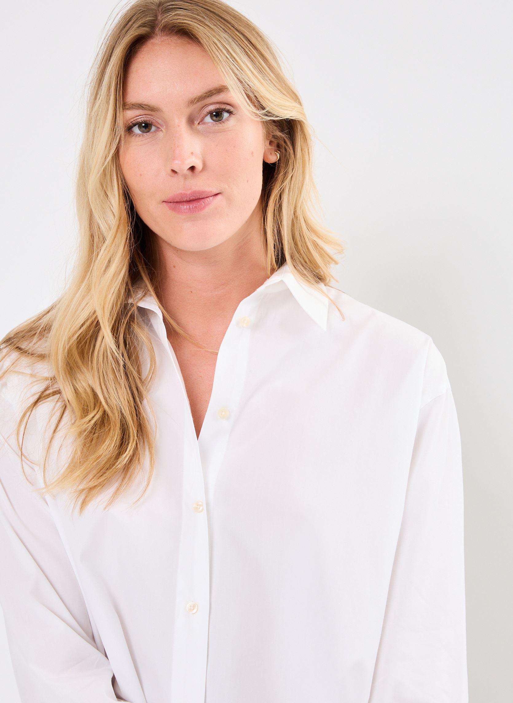 Lange mouw overhemden CHEMISE BOUTONNE DOS LORED dames wit Stella Forest Lange mouw overhemden CHEMISE BOUTONNE DOS LORED dames wit BLANC