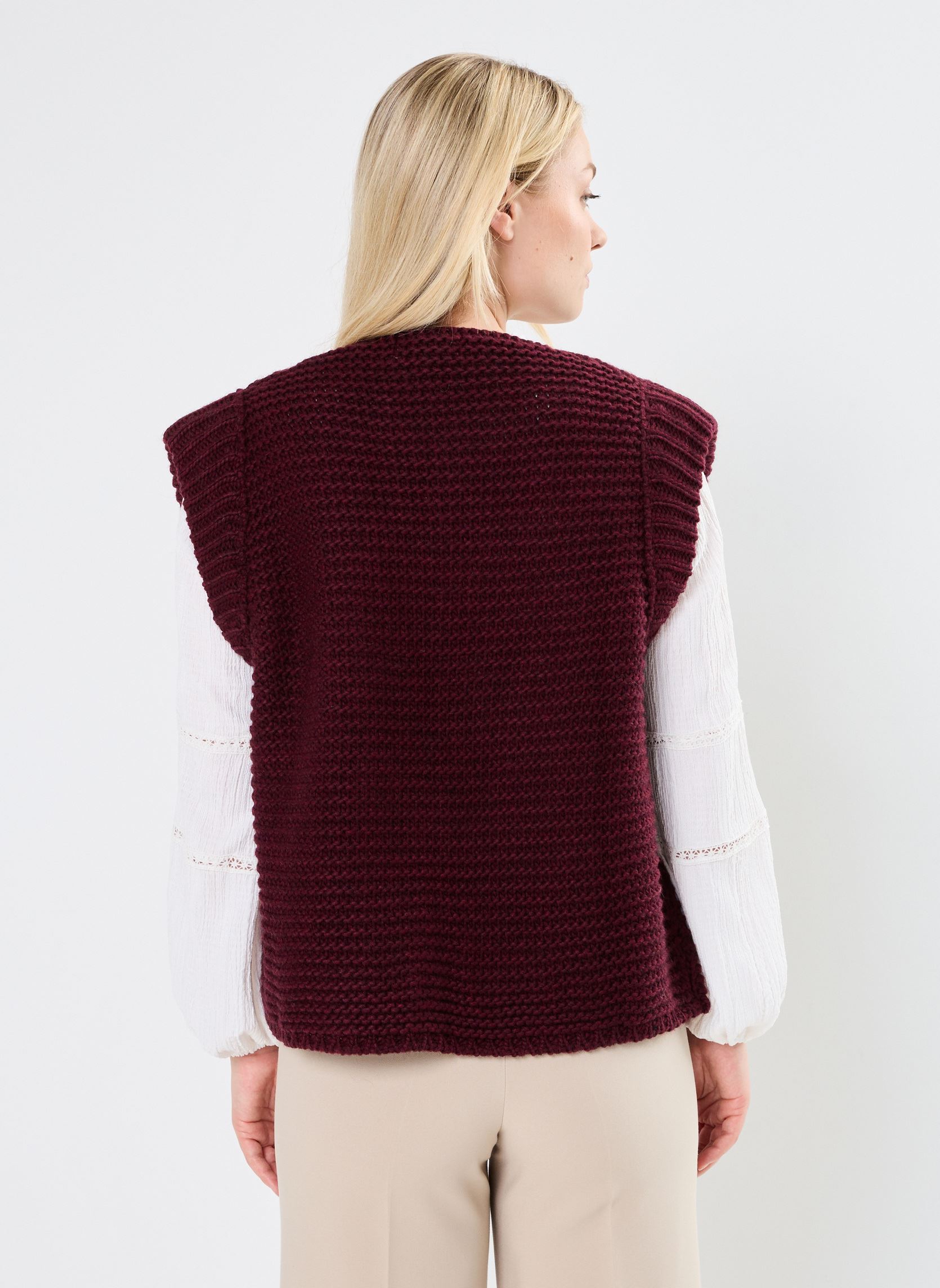 Gilets GILET COURT SHERINE femme bordeaux Stella Forest Gilets GILET COURT SHERINE femme bordeaux Bordeaux