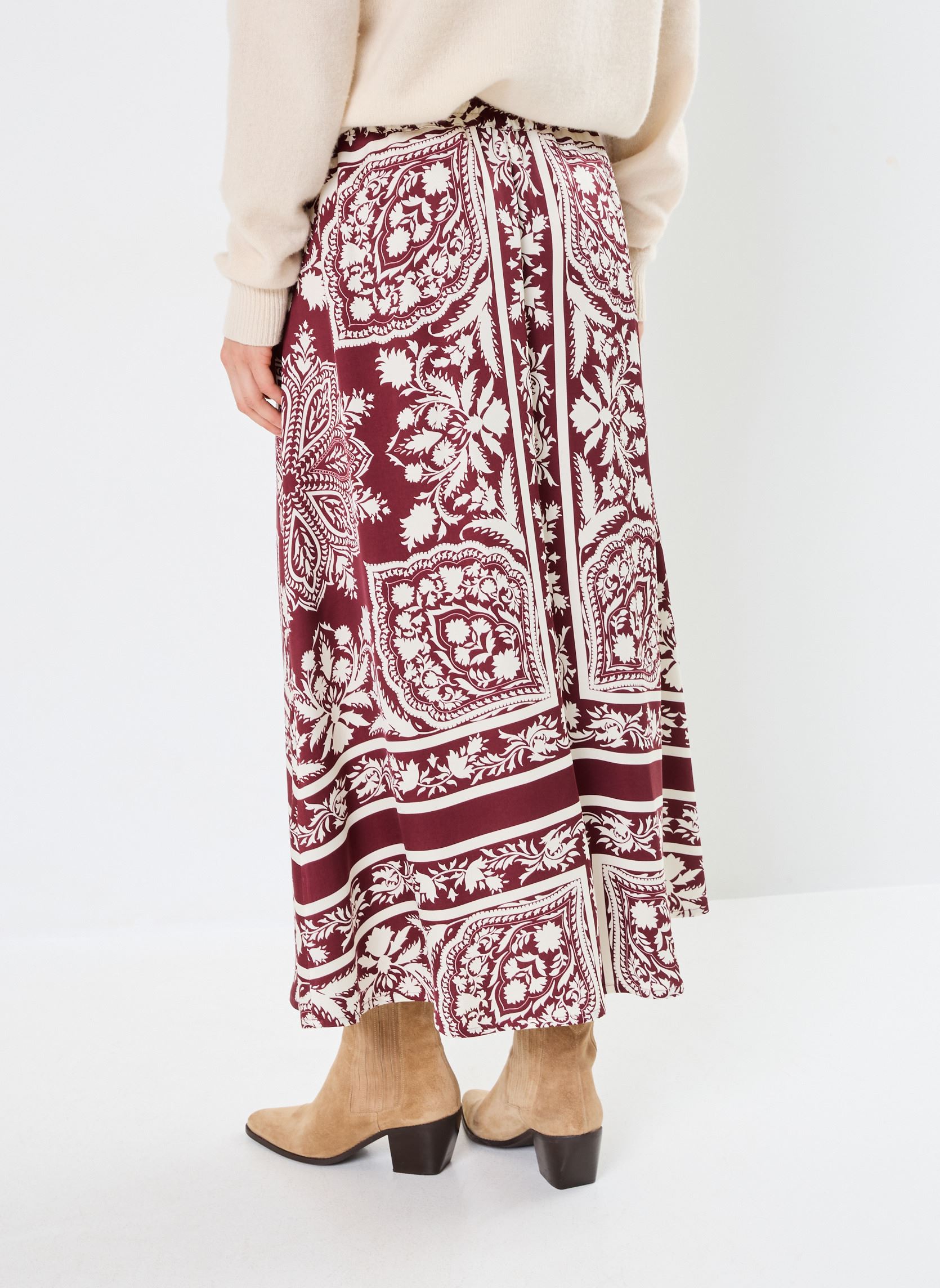 Jupes longues JUPE GISELE femme bordeaux Stella Forest Jupes longues JUPE GISELE femme bordeaux BORDEAUX