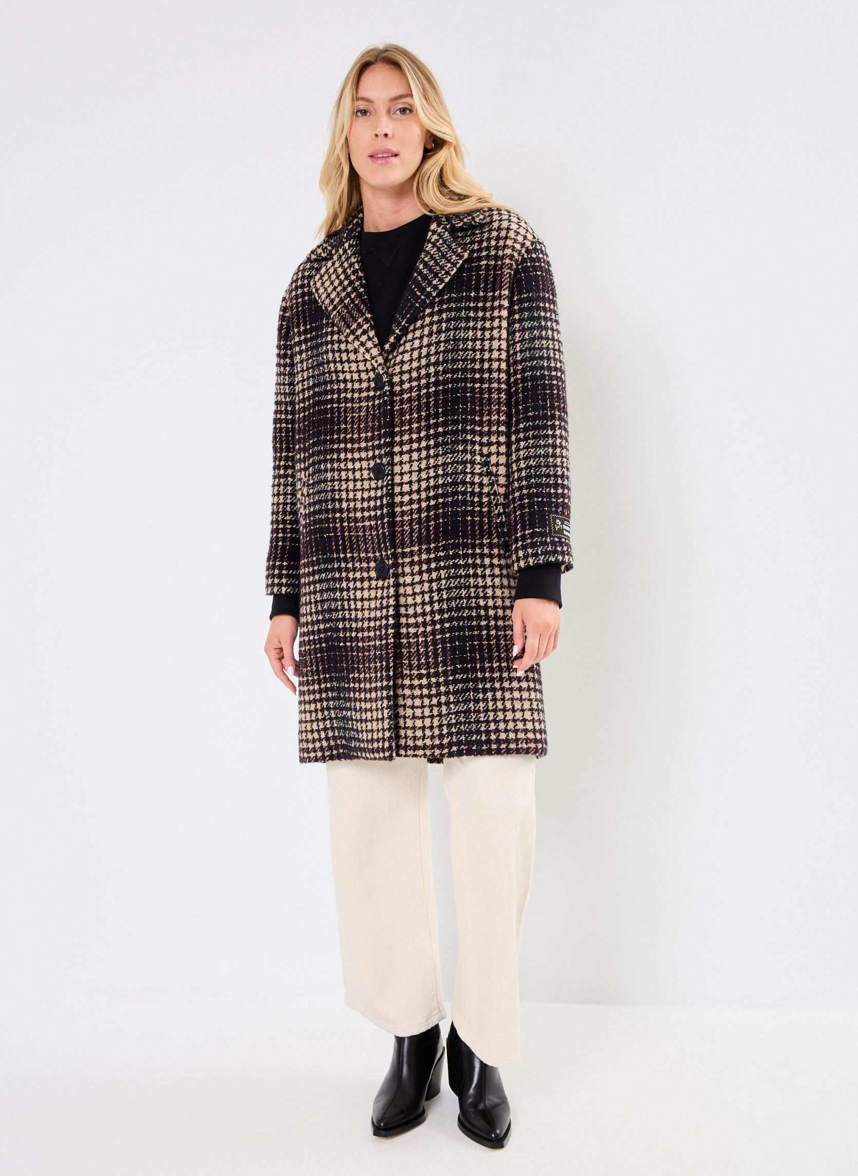 Manteaux MANTEAU MILENA femme multicolore Stella Forest Manteaux MANTEAU MILENA femme multicolore Bordeaux