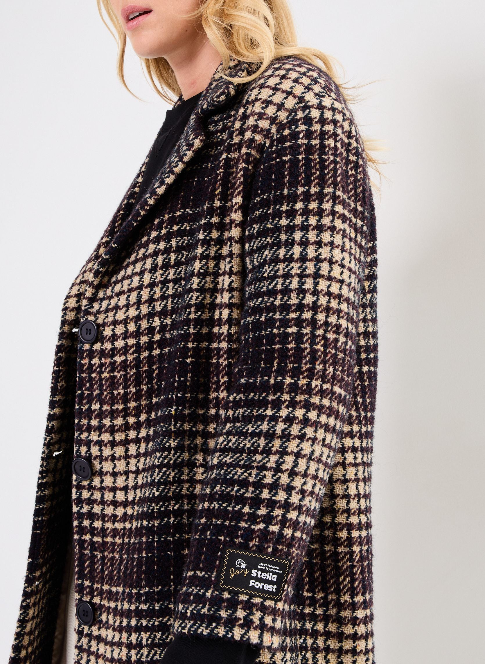 Manteaux MANTEAU MILENA femme multicolore Stella Forest Manteaux MANTEAU MILENA femme multicolore Bordeaux