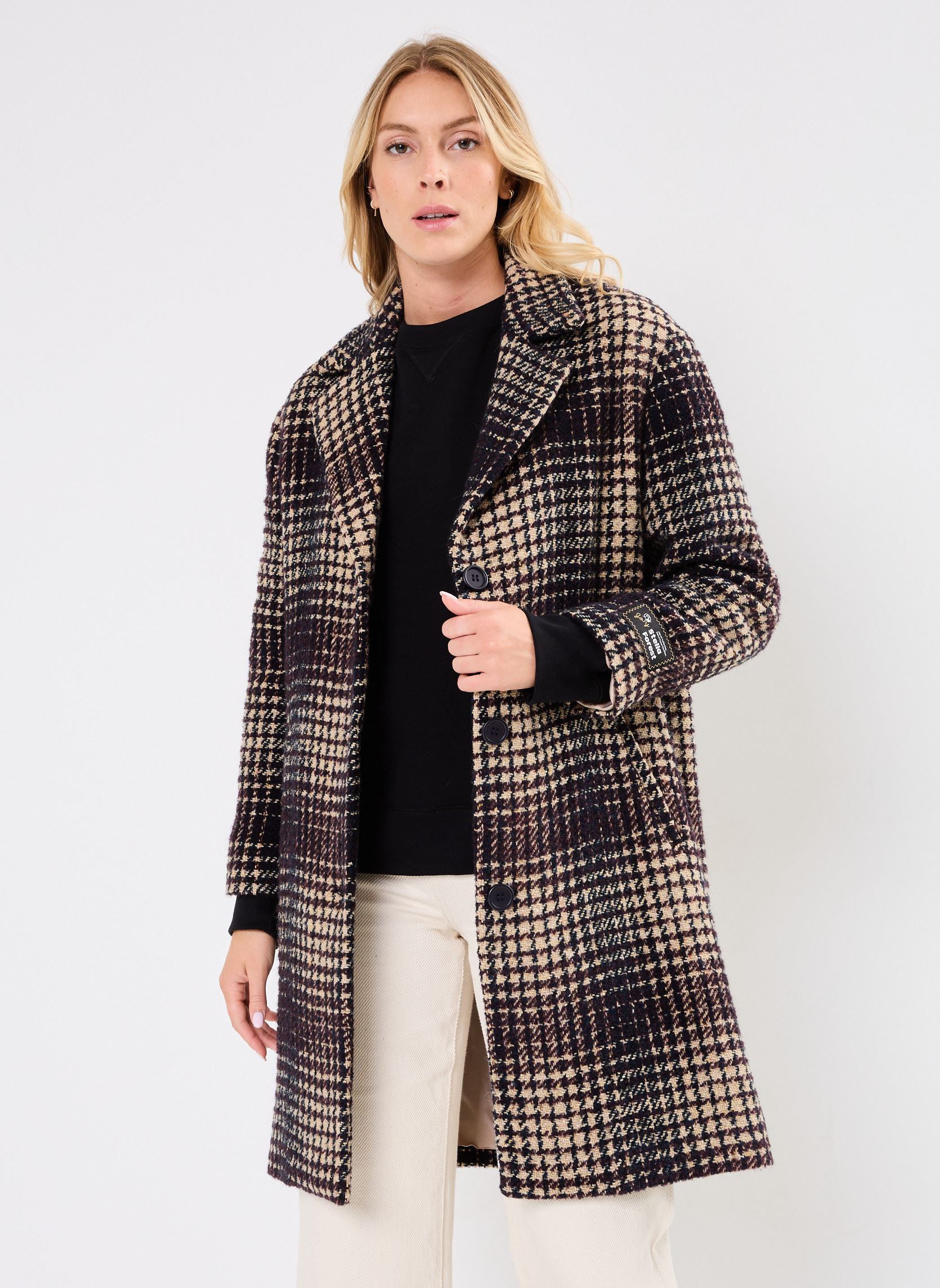 Manteaux MANTEAU MILENA femme multicolore Stella Forest Manteaux MANTEAU MILENA femme multicolore Bordeaux