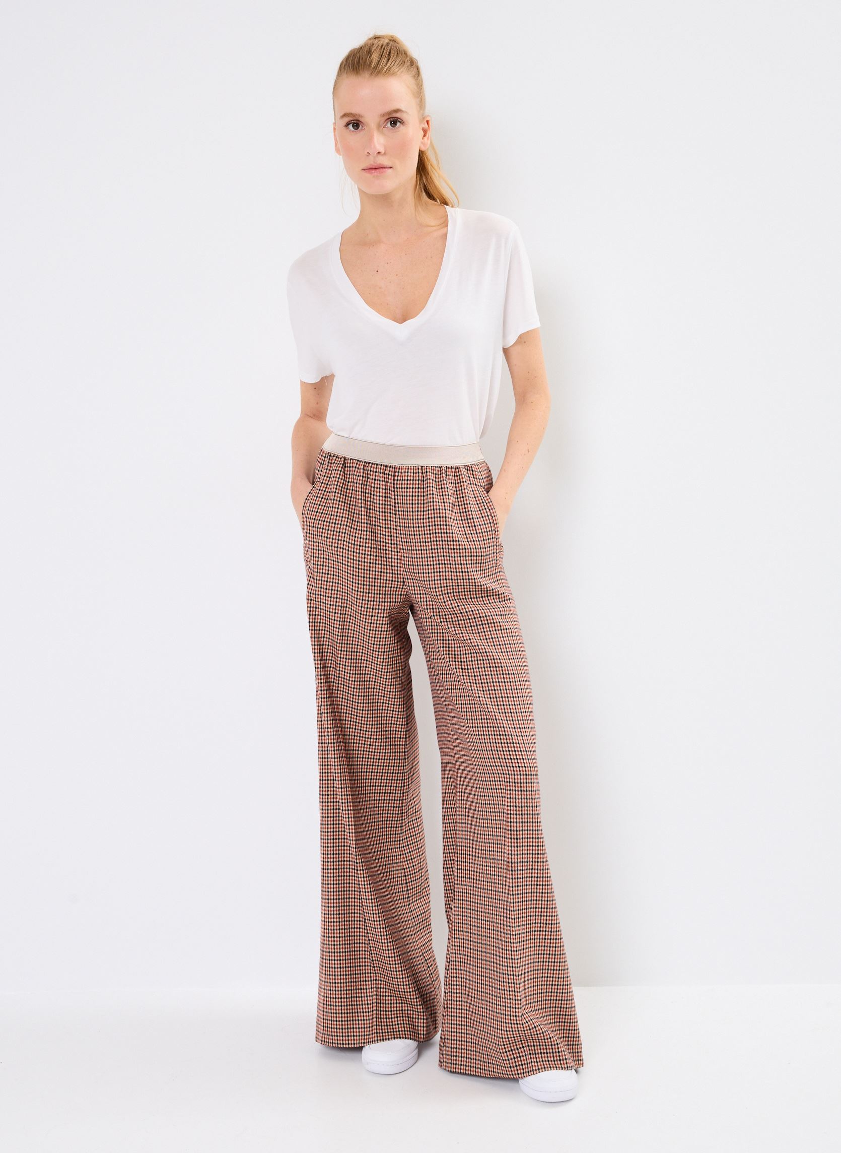 Pantalons larges PANTALON ELASTIQUE ANAE femme orange Stella Forest Pantalons larges PANTALON ELASTIQUE ANAE femme orange ORANGE