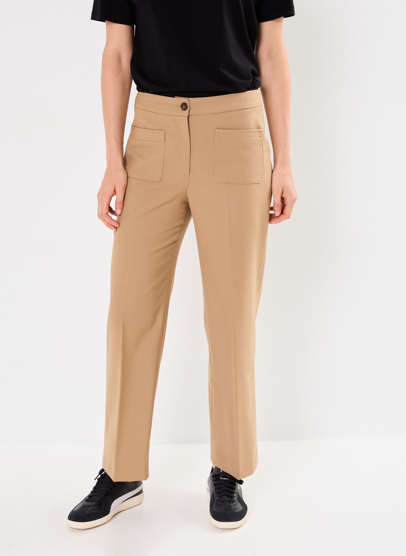 Pantalones anchos PANTALON LARGE CHLOTILDE mujer beige Stella Forest Pantalones anchos PANTALON LARGE CHLOTILDE mujer beige BEIGE