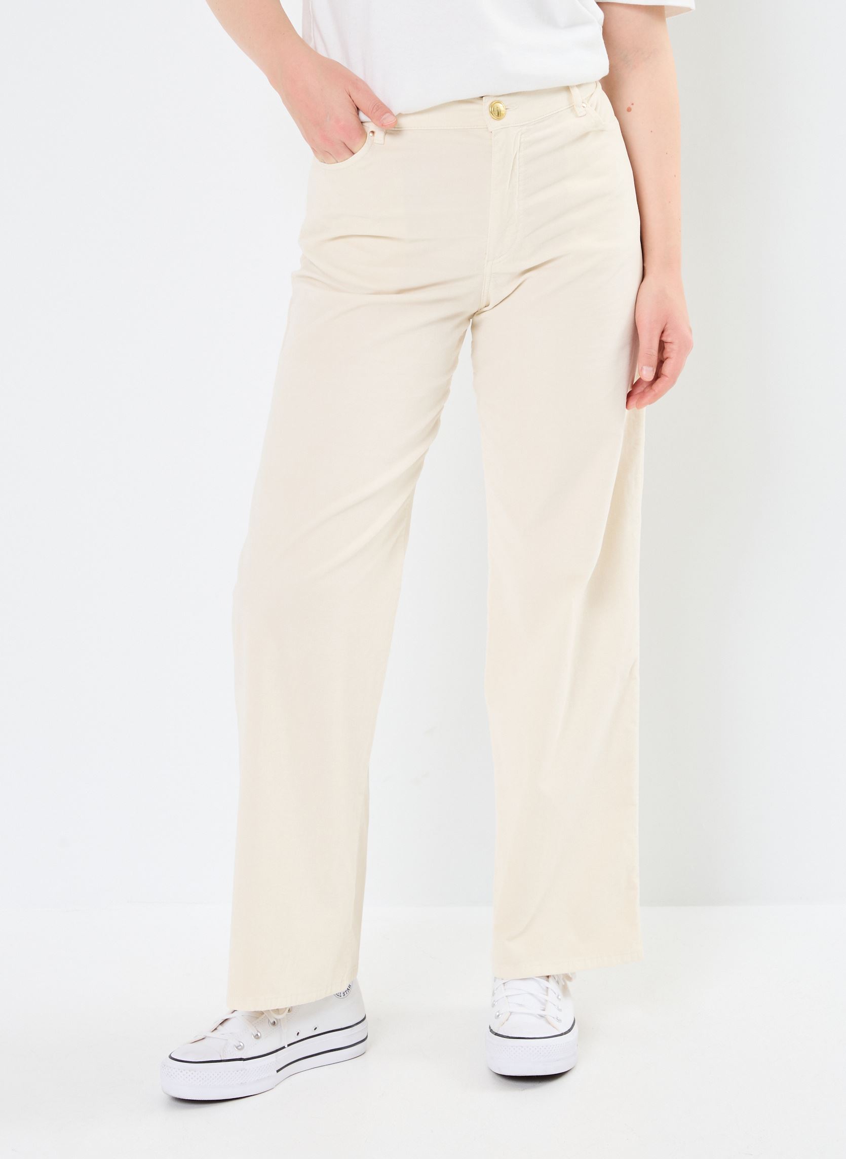 Pantalons larges PANTALON VELOURS LOLITA femme blanc Stella Forest Pantalons larges PANTALON VELOURS LOLITA femme blanc ECRU