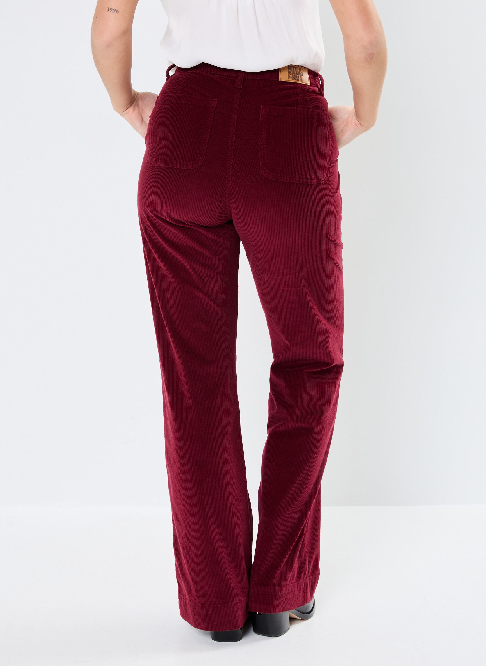 Pantalons larges PANTALON VELOURS COT VANES femme bordeaux Stella Forest Pantalons larges PANTALON VELOURS COT VANES femme bordeaux BORDEAUX