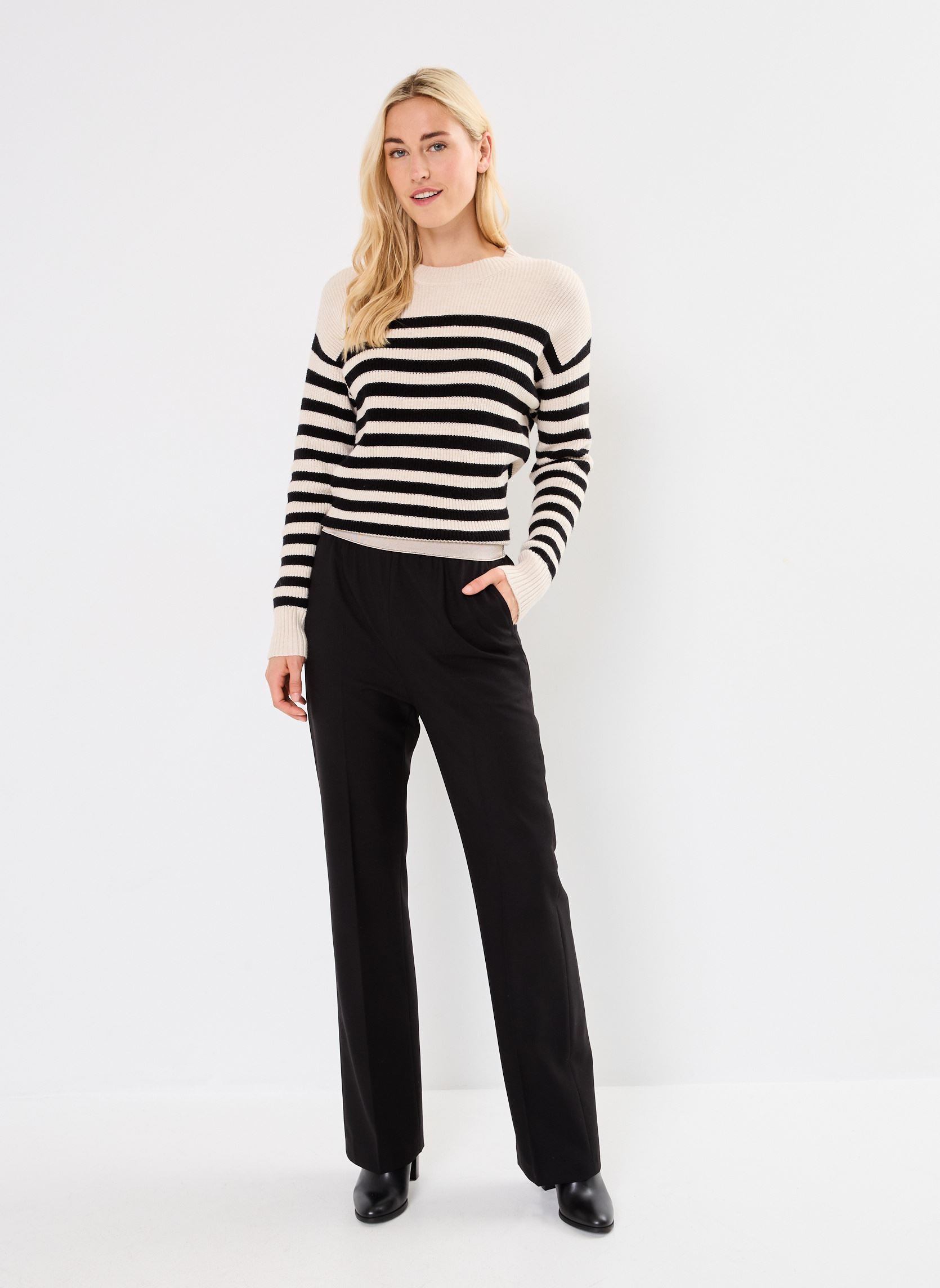 Pantalons slim PANT femme noir Stella Forest Pantalons slim PANT femme noir NOIR