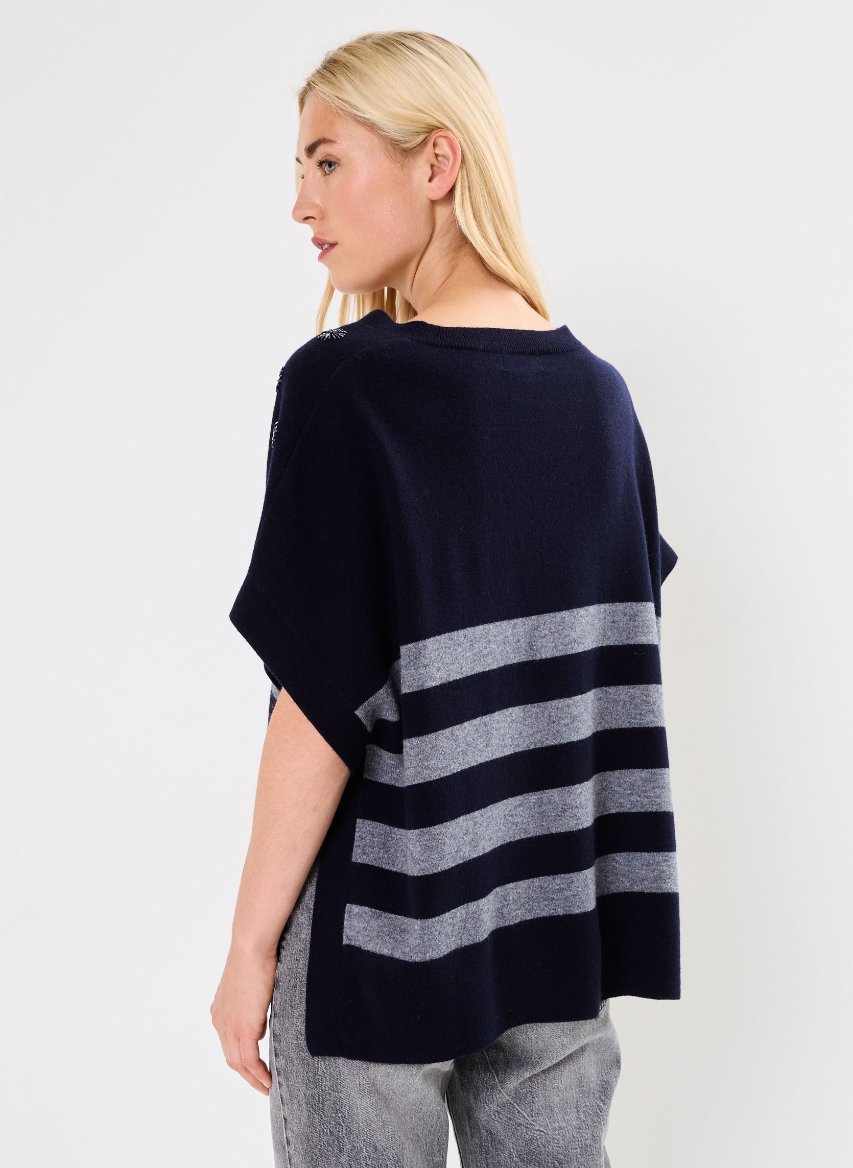 Pullover PULL SM RAYE BRODE LILOU damen blau Stella Forest Pullover PULL SM RAYE BRODE LILOU damen blau NUIT