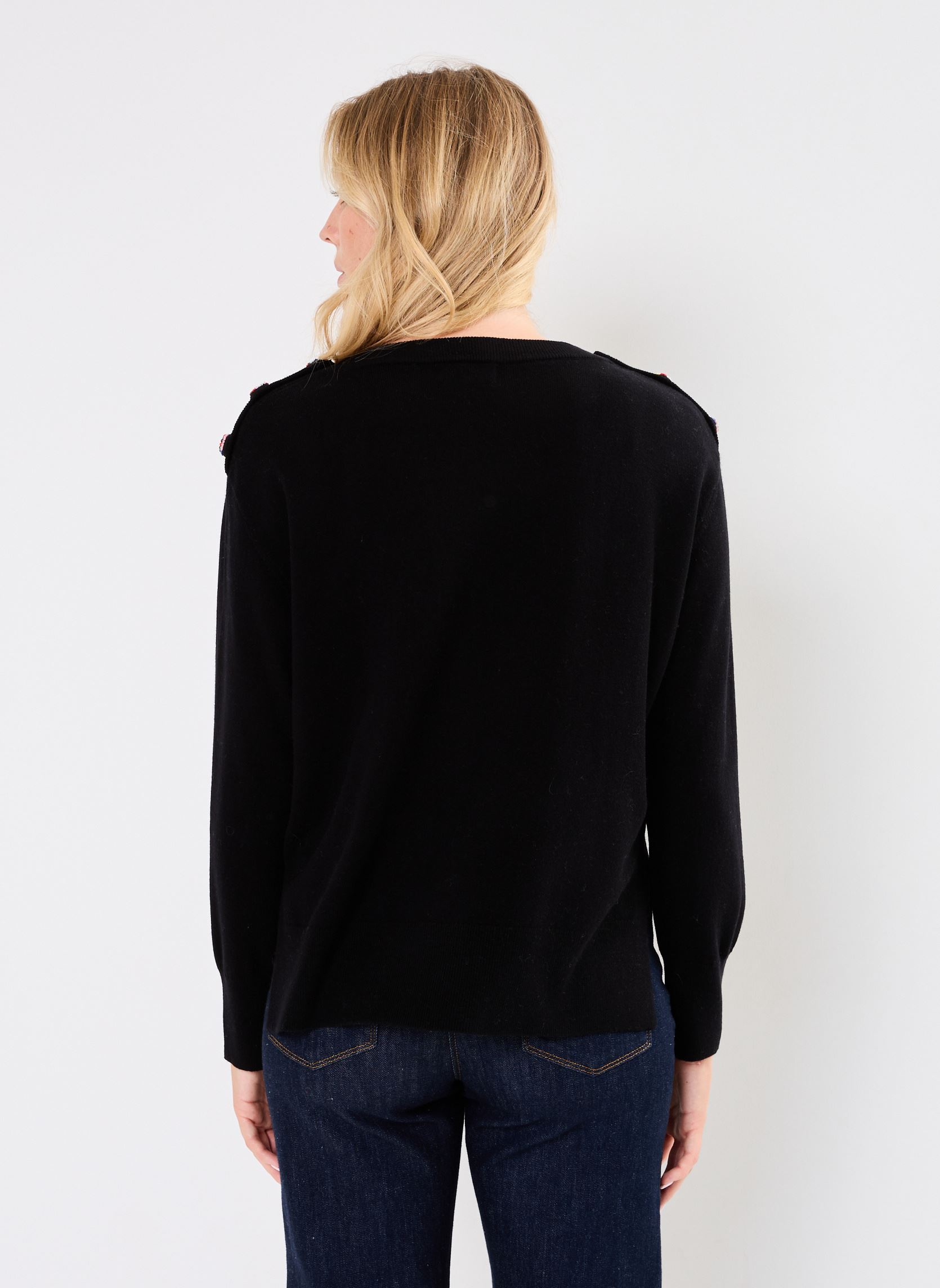 Pullover PULL BOUTONNE KATIE damen schwarz Stella Forest Pullover PULL BOUTONNE KATIE damen schwarz NOIR