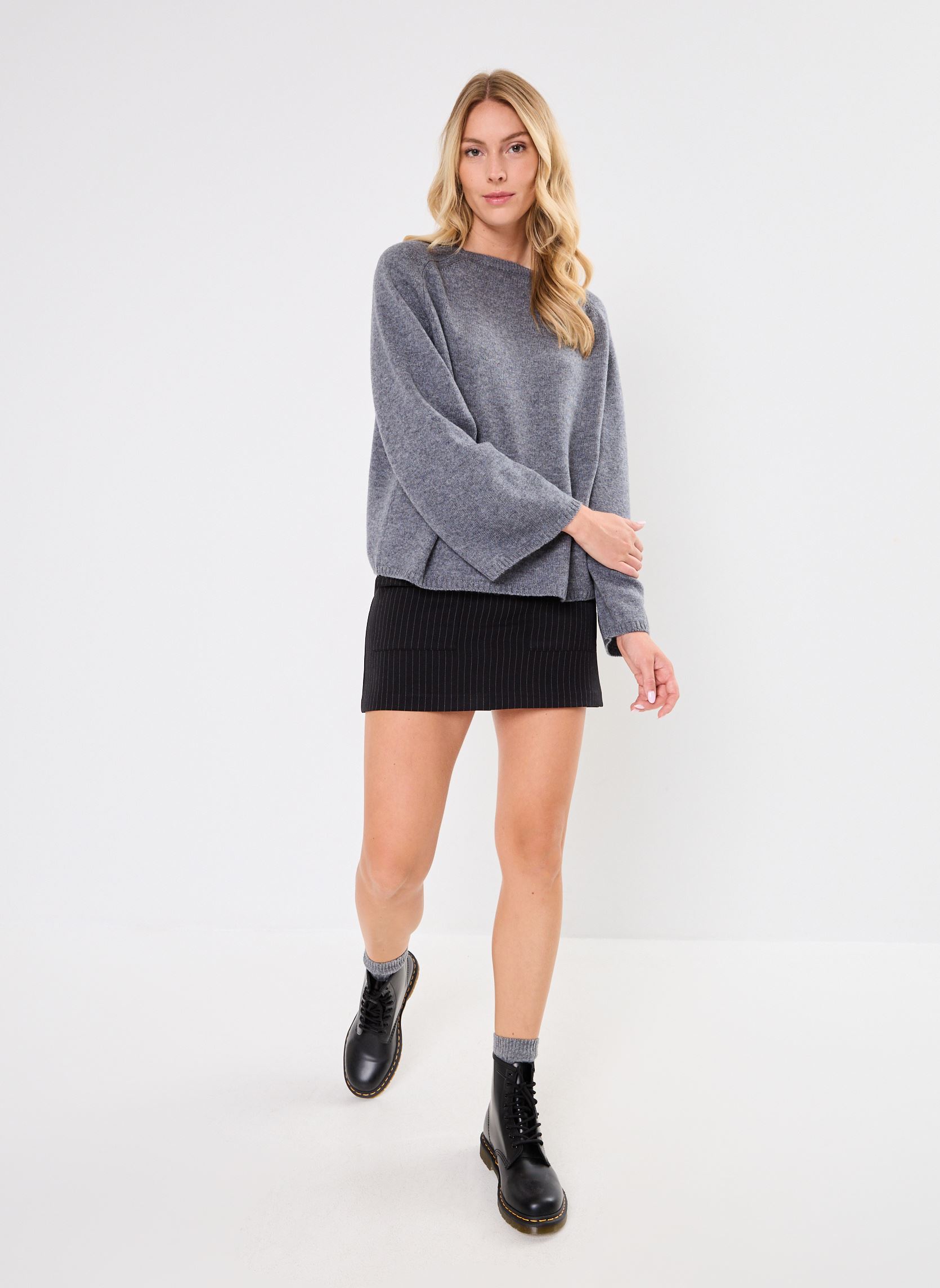 Pullover PULL COL ROND VICTORIA damen grau Stella Forest Pullover PULL COL ROND VICTORIA damen grau Gris