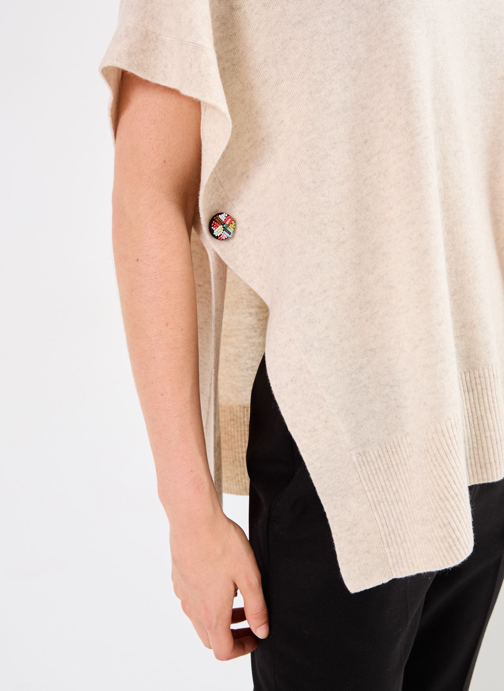 Pullover PONCHO KATIE damen beige Stella Forest Pullover PONCHO KATIE damen beige Cappuccino