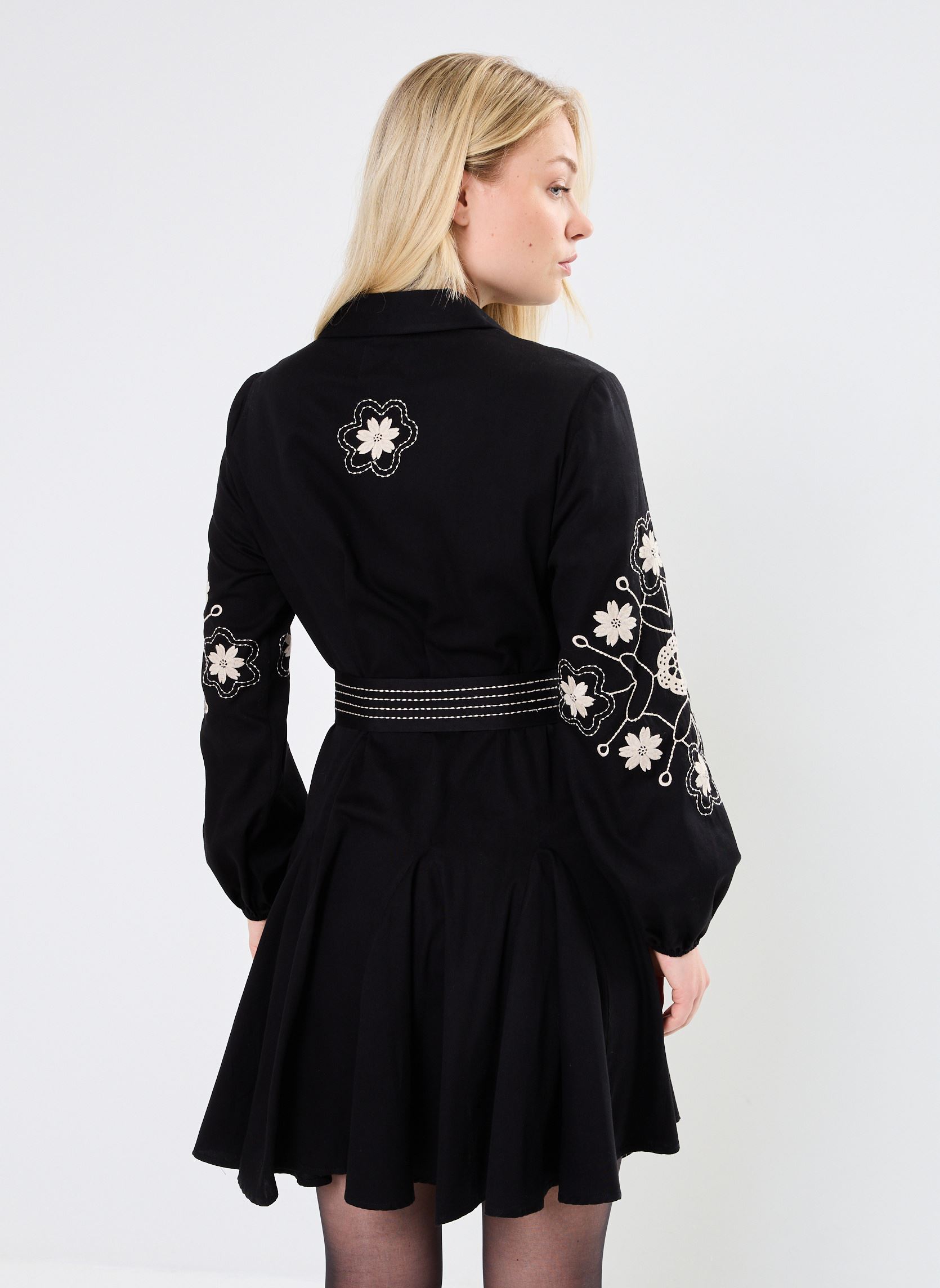 Robes ROBE COURTE CALLIOPEE femme noir Stella Forest Robes ROBE COURTE CALLIOPEE femme noir NOIR