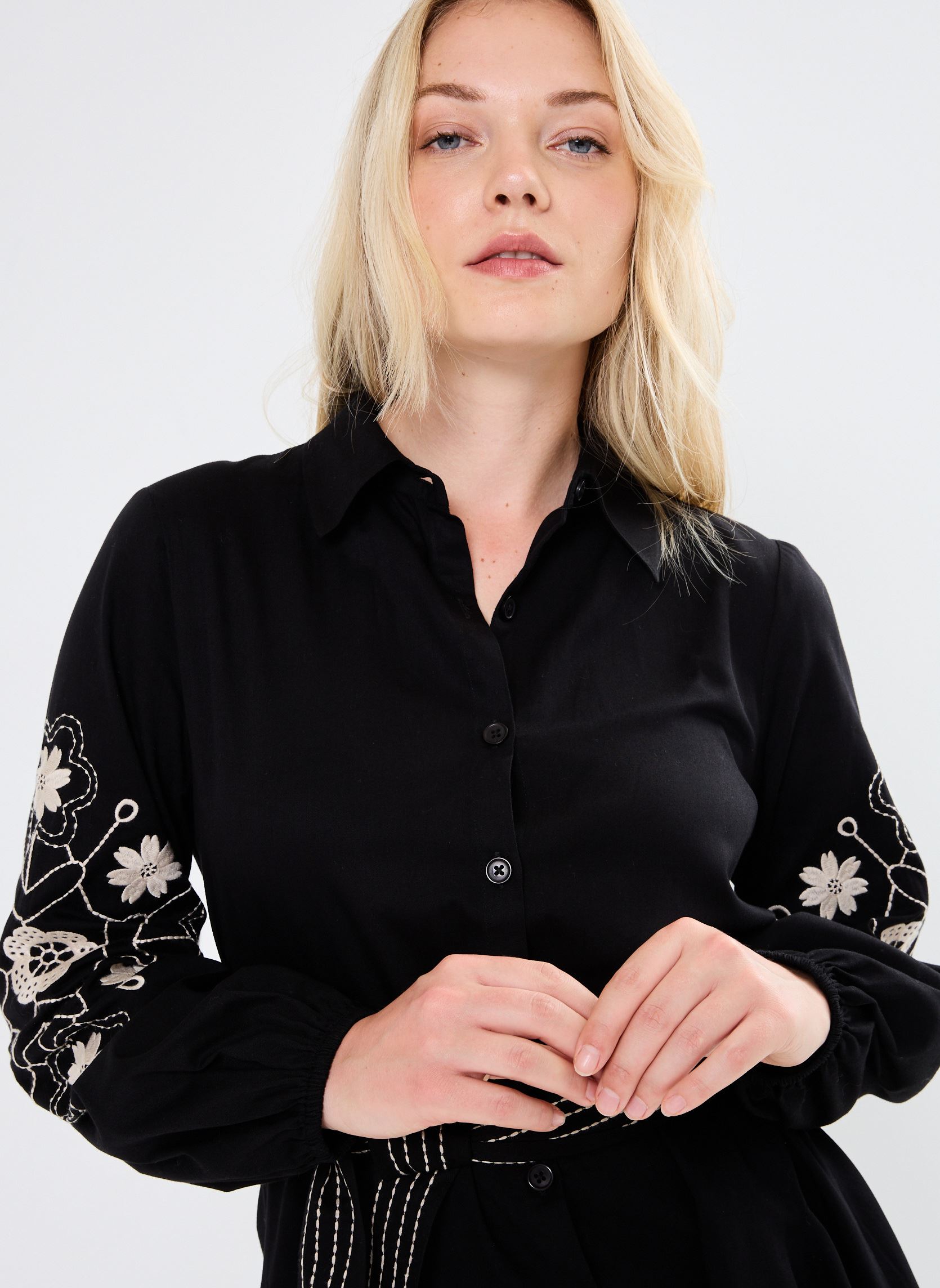 Robes ROBE COURTE CALLIOPEE femme noir Stella Forest Robes ROBE COURTE CALLIOPEE femme noir NOIR