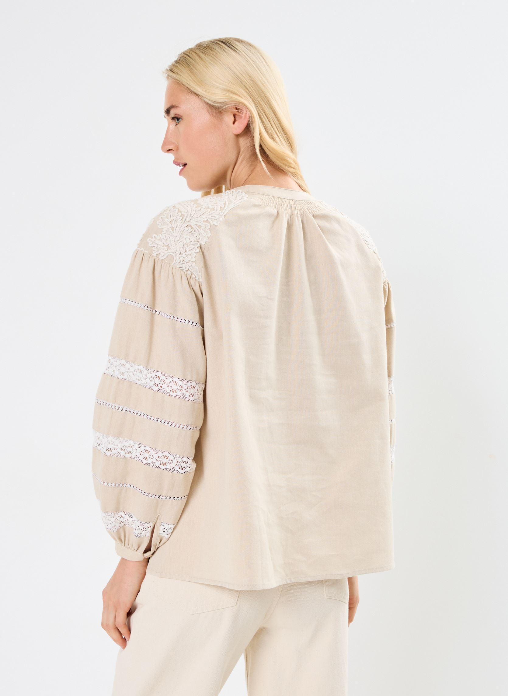 Blouses manches longues TUNIQUE LOOSE DEOTILLE femme beige Stella Forest Blouses manches longues TUNIQUE LOOSE DEOTILLE femme beige BEIGE