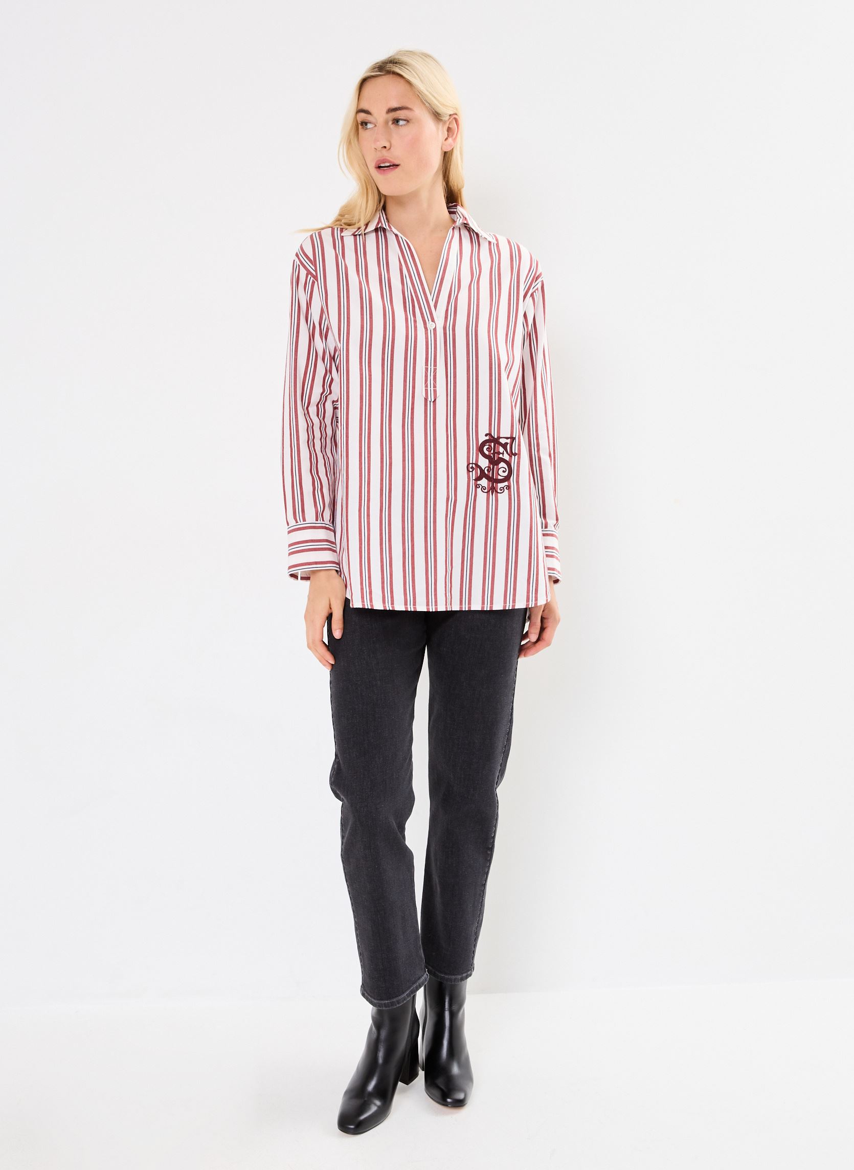 Blouses manches longues TUNIQUE LONGUE ANNABELLE femme bordeaux Stella Forest Blouses manches longues TUNIQUE LONGUE ANNABELLE femme bordeaux BORDEAUX