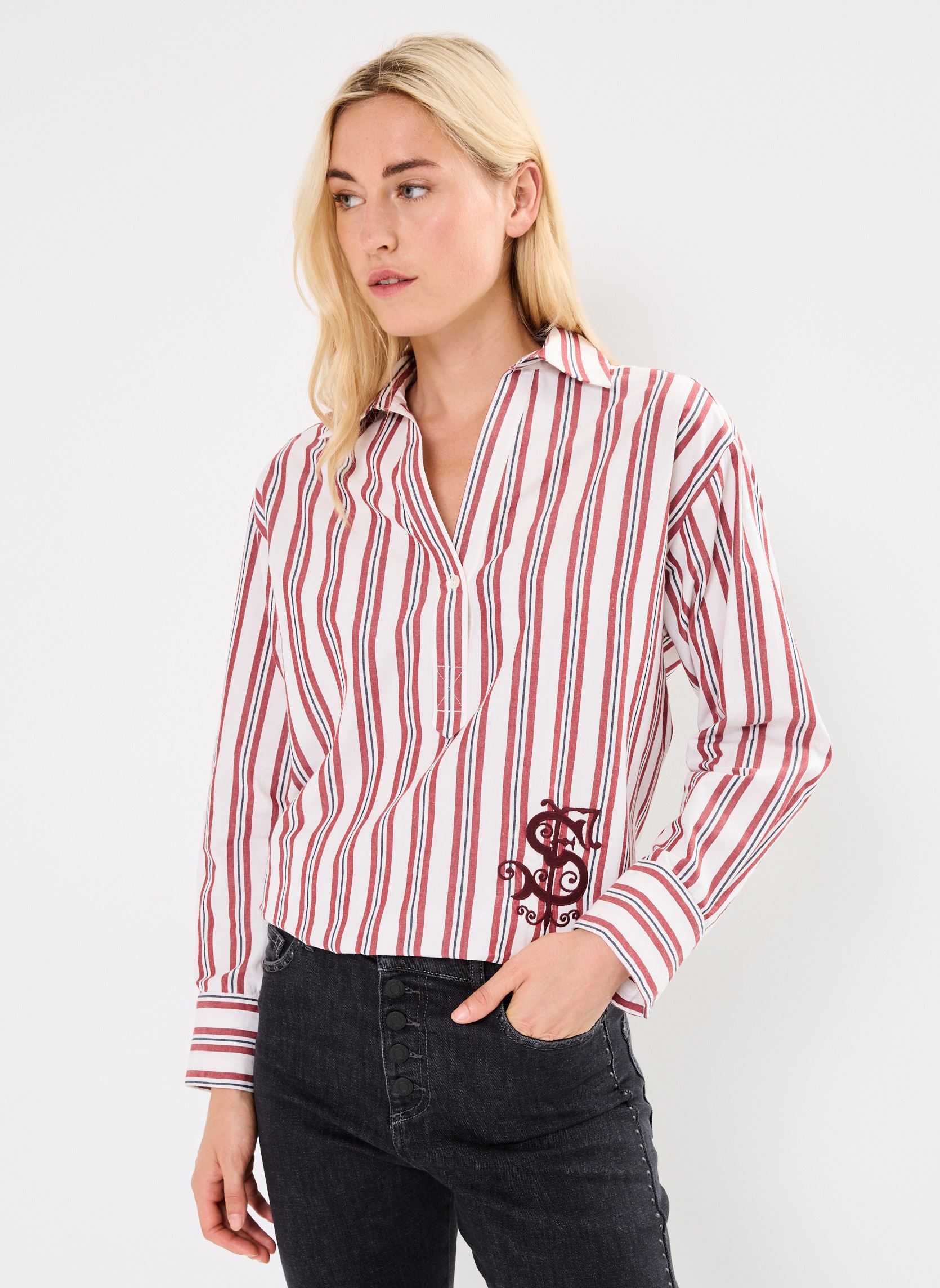 Blouses manches longues TUNIQUE LONGUE ANNABELLE femme bordeaux Stella Forest Blouses manches longues TUNIQUE LONGUE ANNABELLE femme bordeaux BORDEAUX