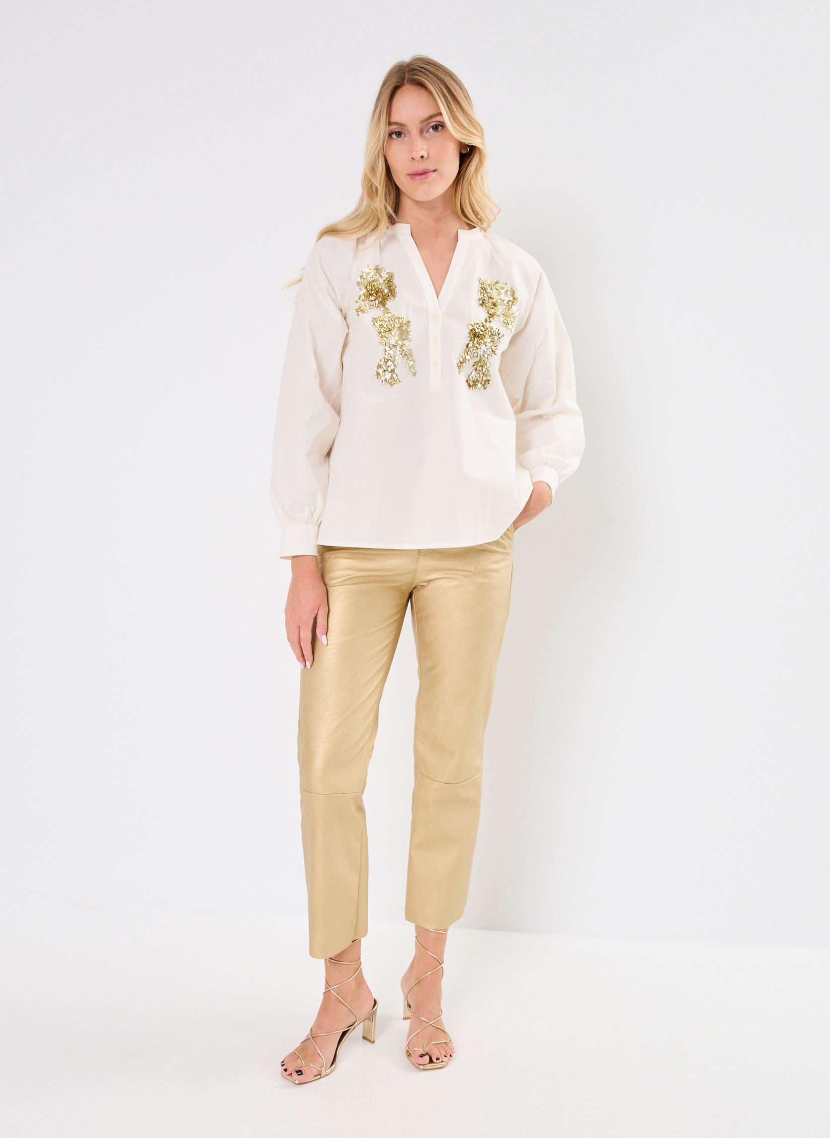 Bluse a maniche lunghe TUNIQUE ALEXIA donna bianco Stella Forest Bluse a maniche lunghe TUNIQUE ALEXIA donna bianco ECRU