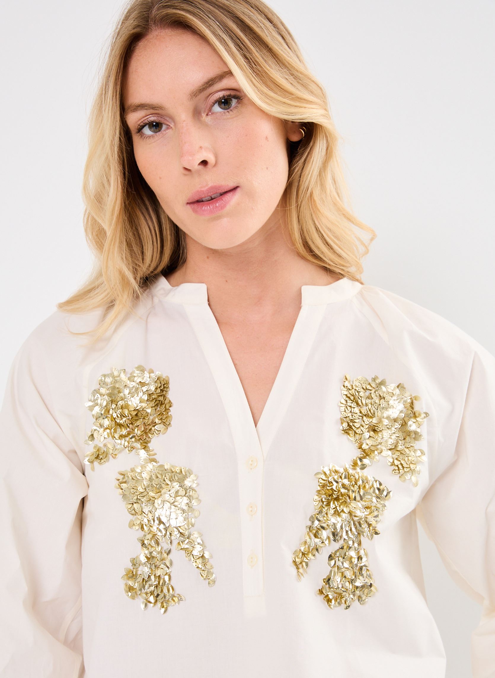 Bluse a maniche lunghe TUNIQUE ALEXIA donna bianco Stella Forest Bluse a maniche lunghe TUNIQUE ALEXIA donna bianco ECRU