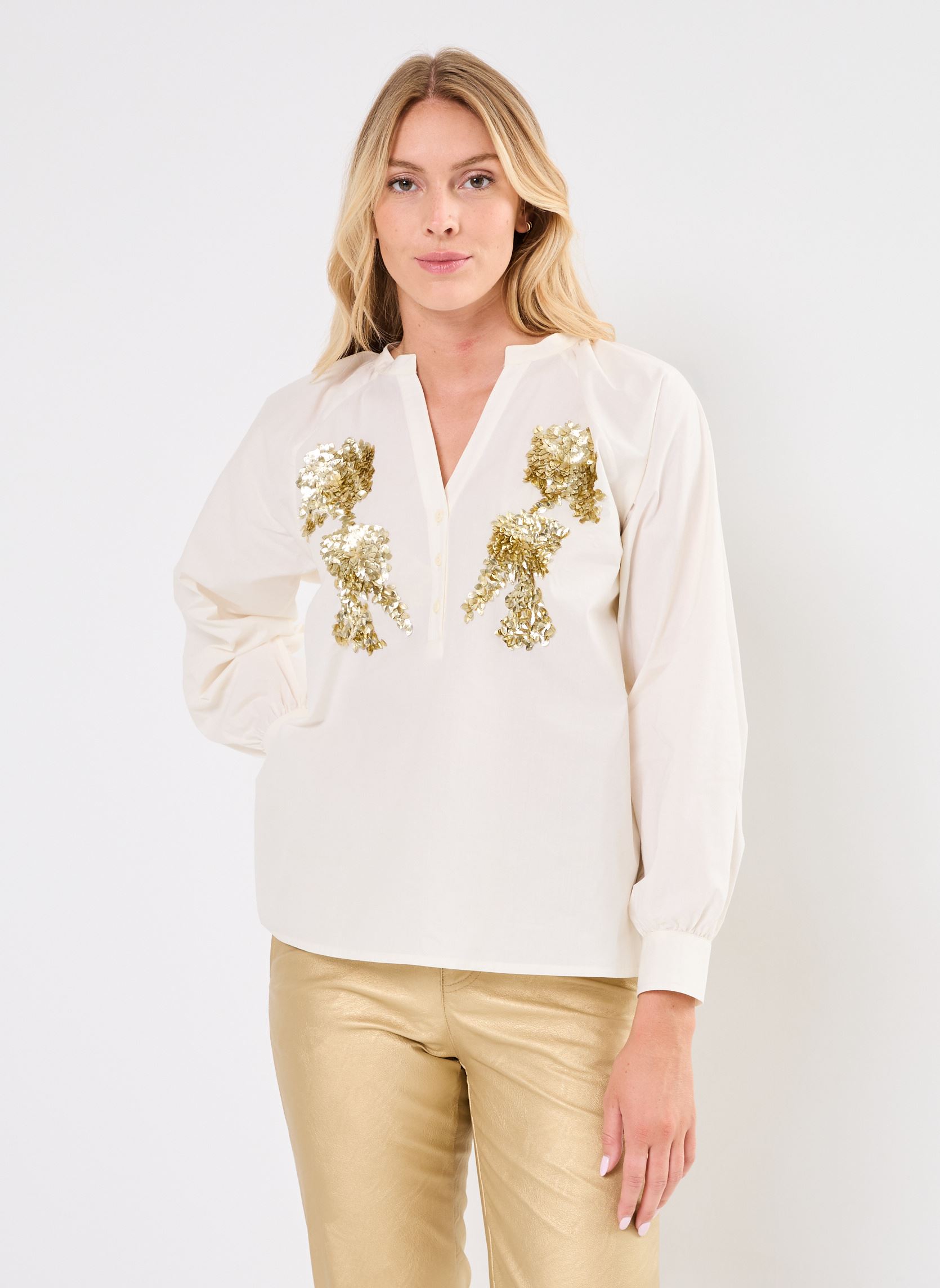 Bluse a maniche lunghe TUNIQUE ALEXIA donna bianco Stella Forest Bluse a maniche lunghe TUNIQUE ALEXIA donna bianco ECRU