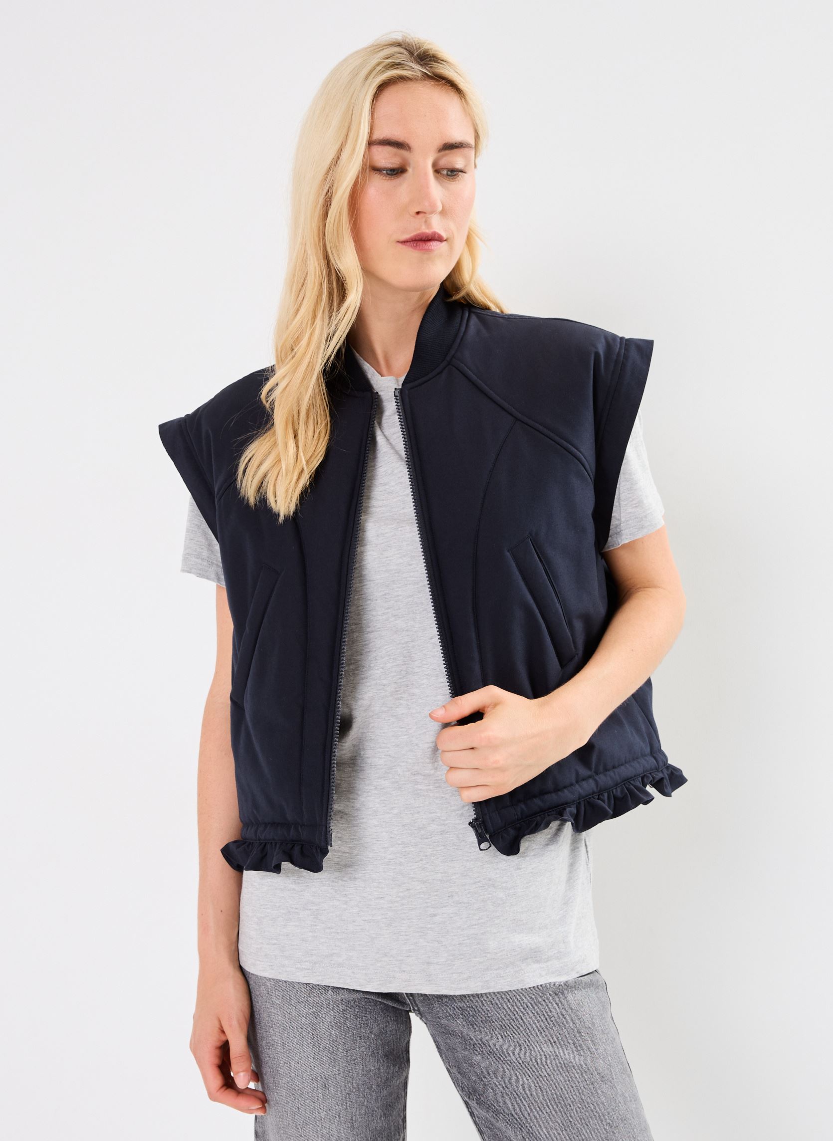 Vestes BOMBER COURT CALIE femme bleu Stella Forest Vestes BOMBER COURT CALIE femme bleu BLEU