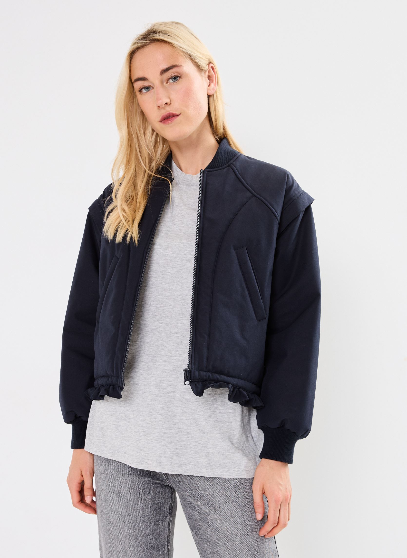 Vestes BOMBER COURT CALIE femme bleu Stella Forest Vestes BOMBER COURT CALIE femme bleu BLEU