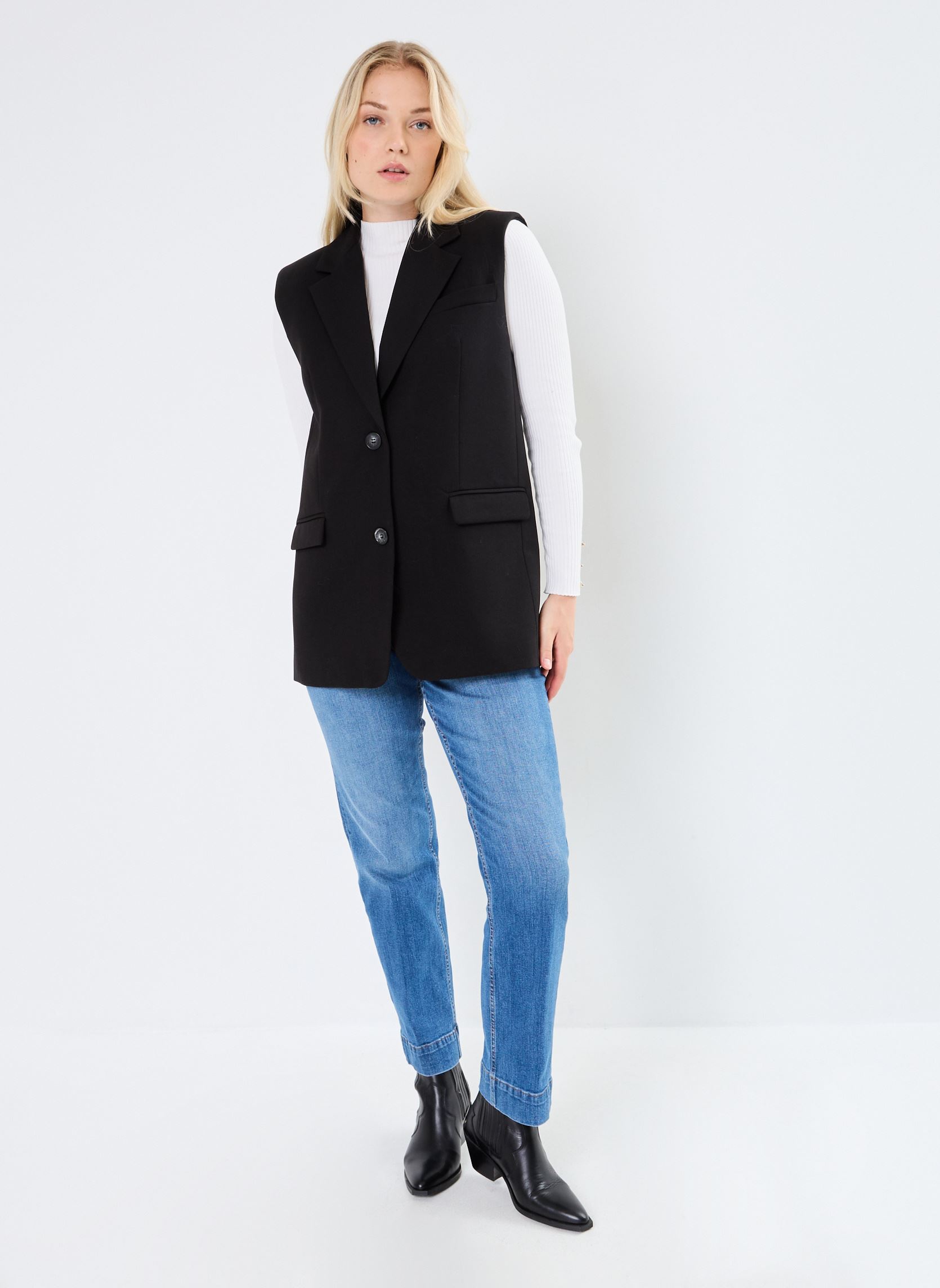 Bodywarmer VESTES SM CHLOTILDE dames zwart Stella Forest Bodywarmer VESTES SM CHLOTILDE dames zwart NOIR