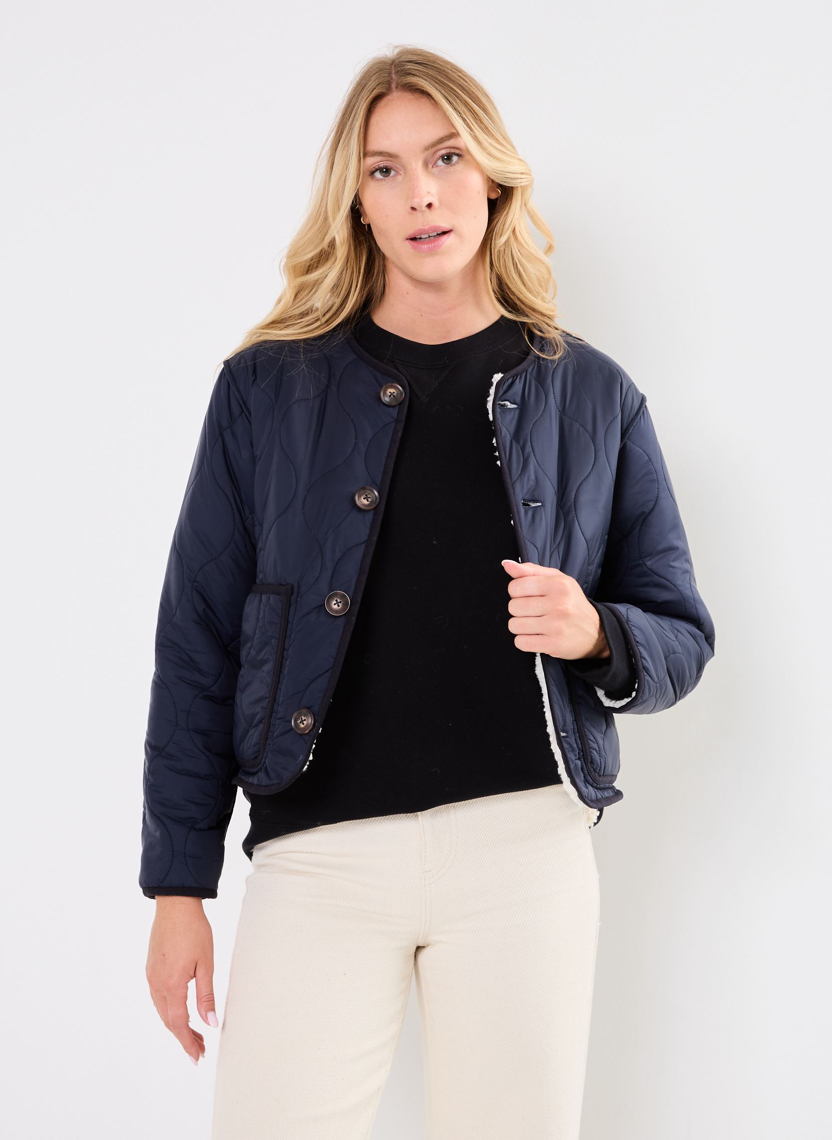 Vestes VESTE REVERSIBLE ZENAIDE femme bleu Stella Forest Vestes VESTE REVERSIBLE ZENAIDE femme bleu NUIT