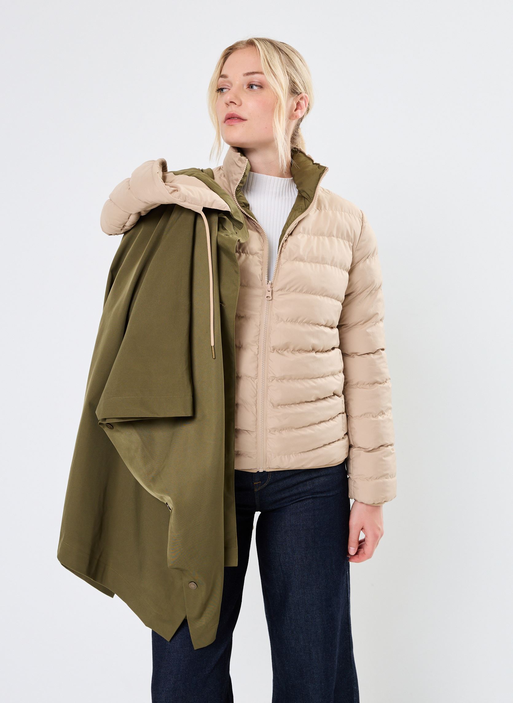 Manteaux VESTE CAPE ISADORA femme vert Stella Forest Manteaux VESTE CAPE ISADORA femme vert Kaki