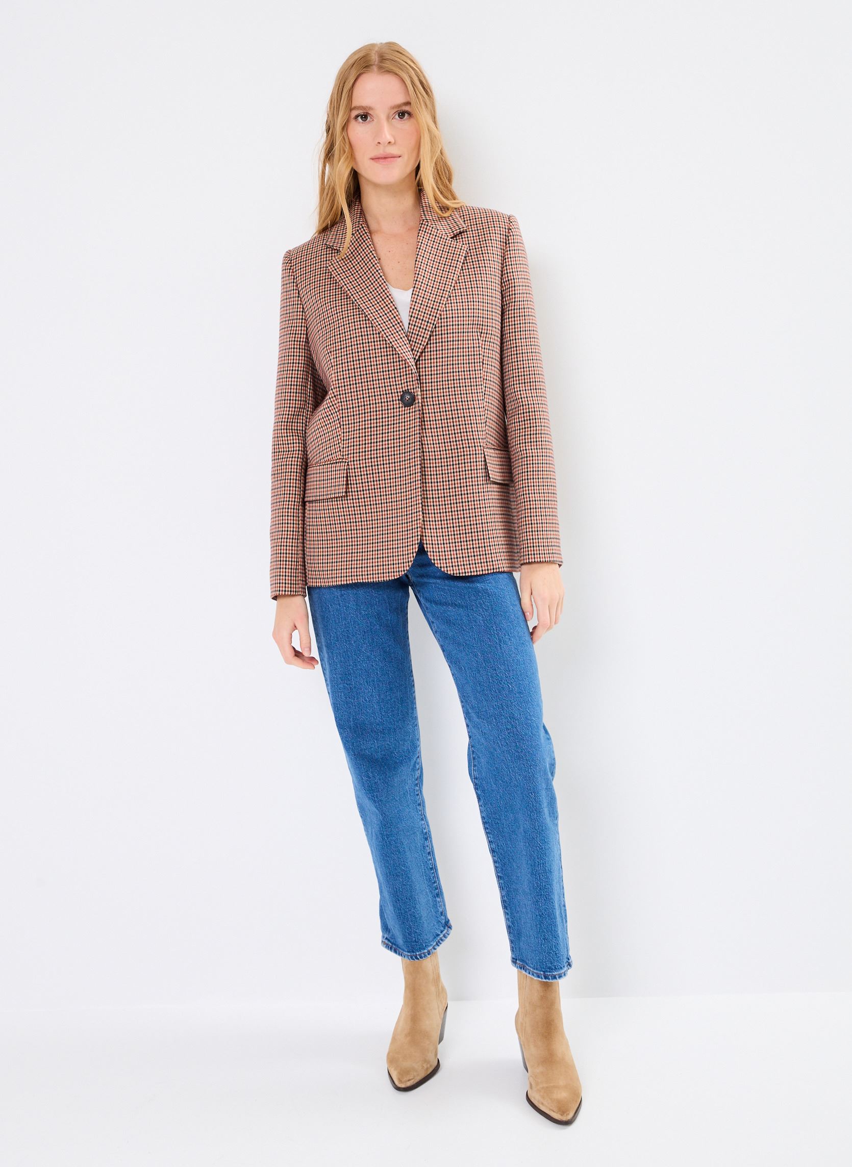 Blazers VESTE DROITE ANAE mujer naranja Stella Forest Blazers VESTE DROITE ANAE mujer naranja Orange