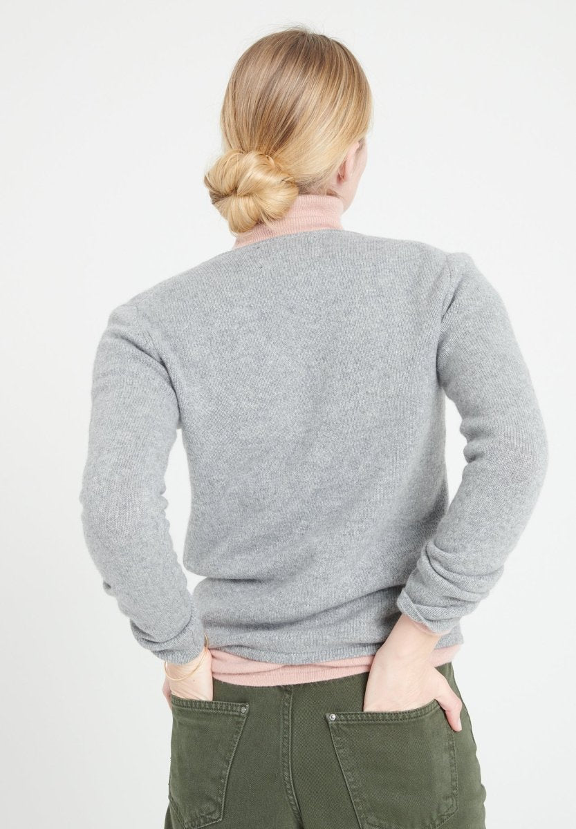 Pull en maille épaisse avec col zippé - Gris - FEMME | H&M FR