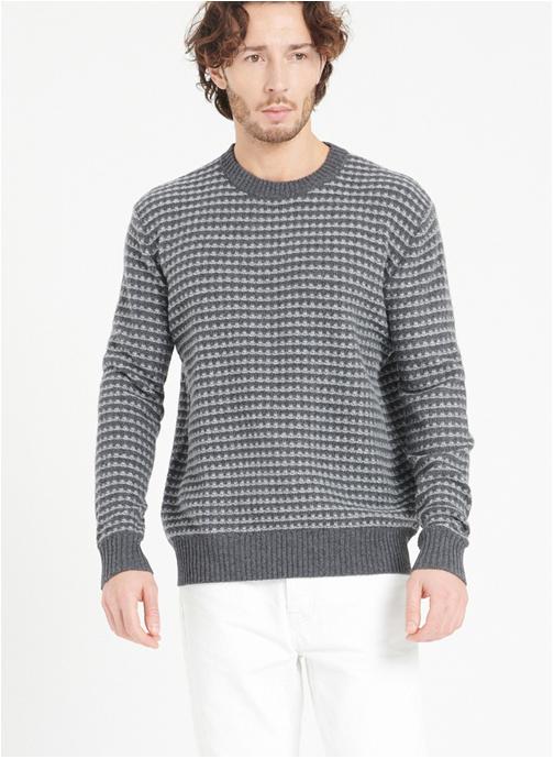 Studio Cashmere8 Pulls ZACH 3 homme gris