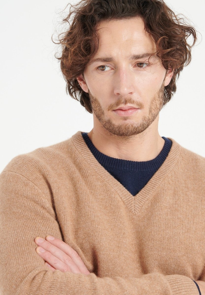 Pulls LUKE 13 homme beige Studio Cashmere8 Pulls LUKE 13 homme beige Beige