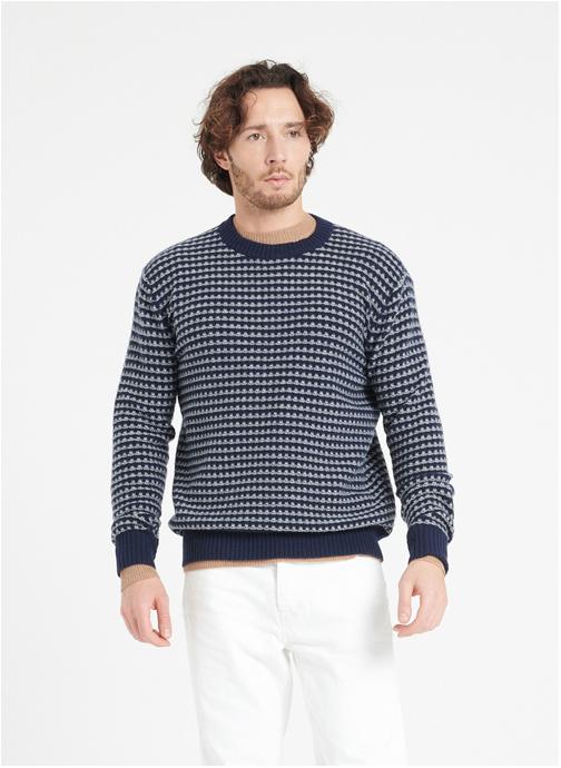 Studio Cashmere8 Pulls ZACH 3 homme bleu
