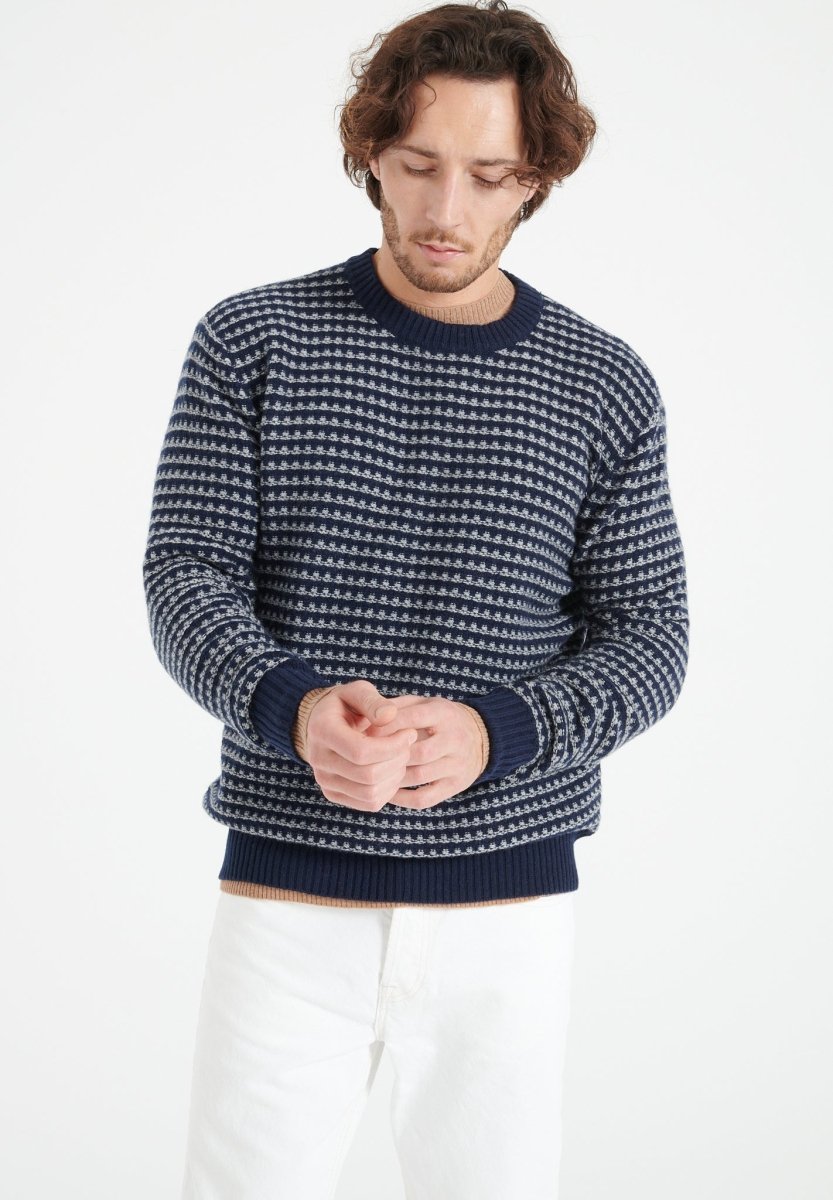 Pulls ZACH 3 homme bleu Studio Cashmere8 Pulls ZACH 3 homme bleu Bleu marine