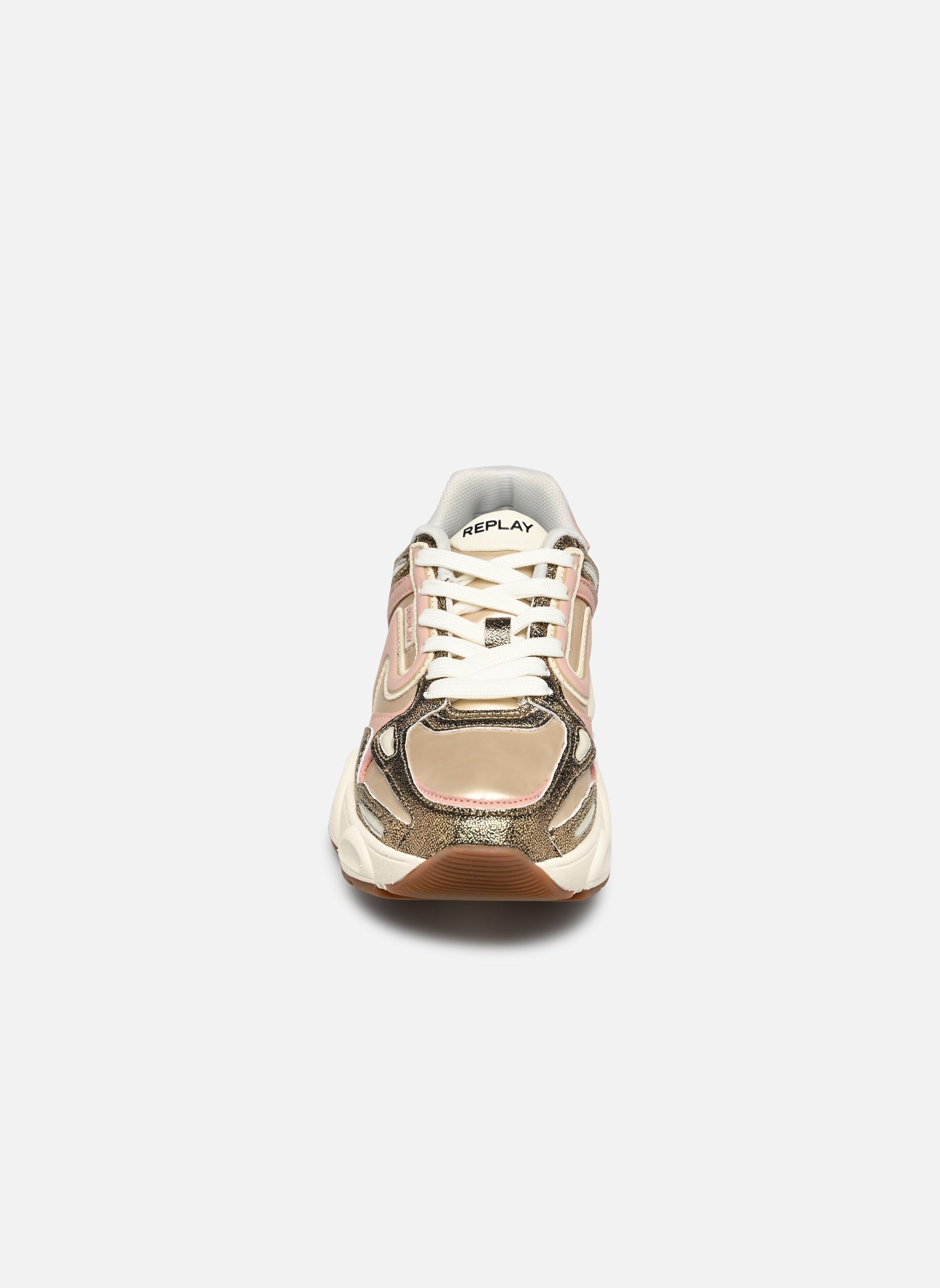 Niedrige Sneaker Destiny W Light damen gold und bronze Replay Niedrige Sneaker Destiny W Light damen gold und bronze PLATIN/PINK