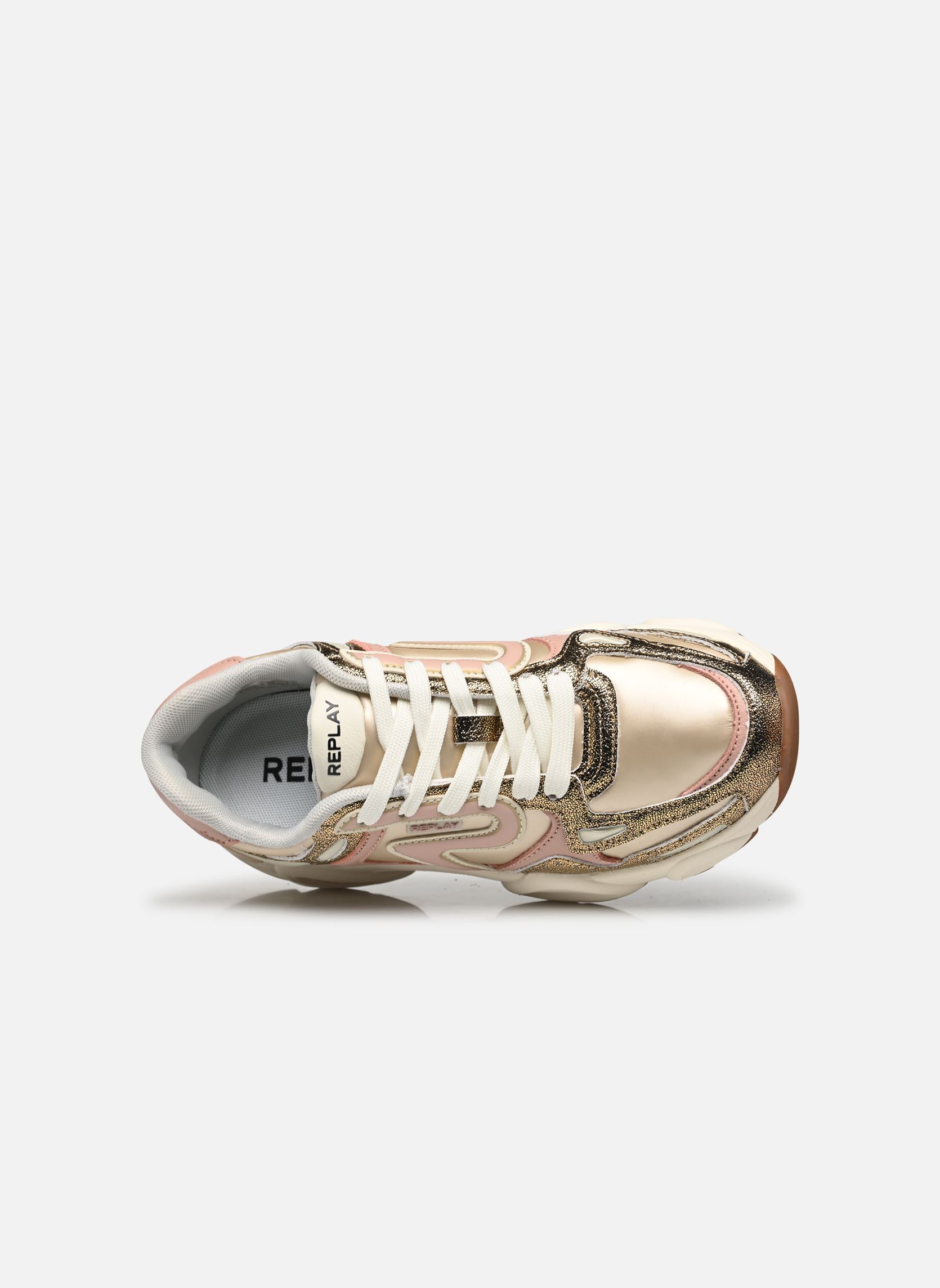 Niedrige Sneaker Destiny W Light damen gold und bronze Replay Niedrige Sneaker Destiny W Light damen gold und bronze PLATIN/PINK
