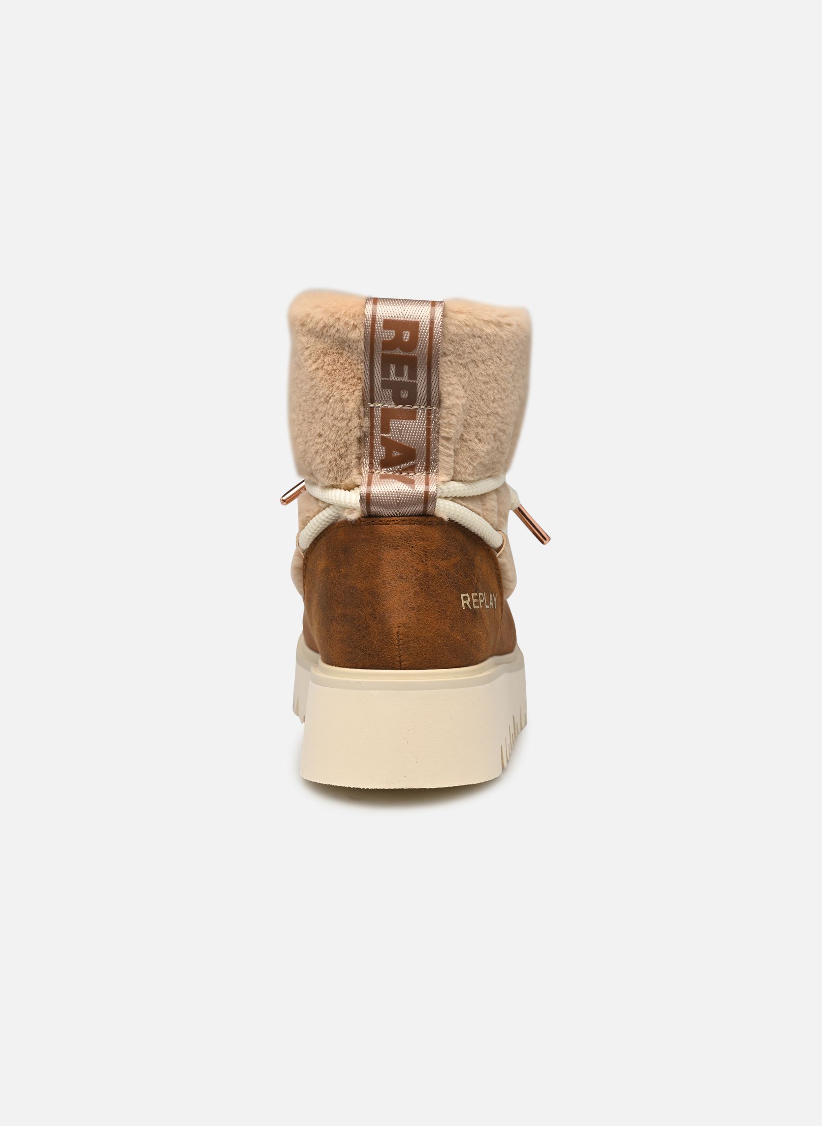 Gevoerde enkellaarsjes Melrose Hair dames beige Replay Gevoerde enkellaarsjes Melrose Hair dames beige BROWN/BEIGE