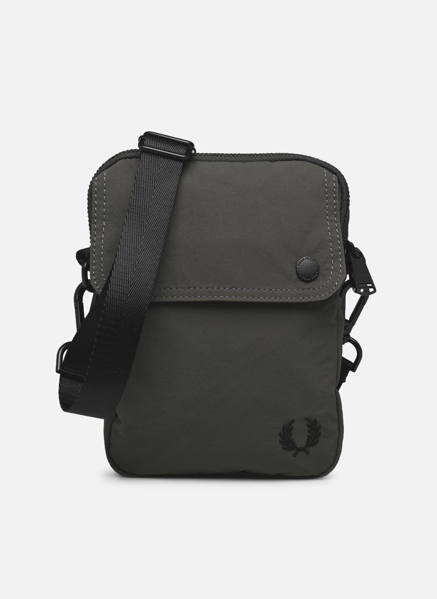 Tassen CRINKLE NYLON SIDE BAG heren groen Fred Perry Tassen CRINKLE NYLON SIDE BAG heren groen Field Green