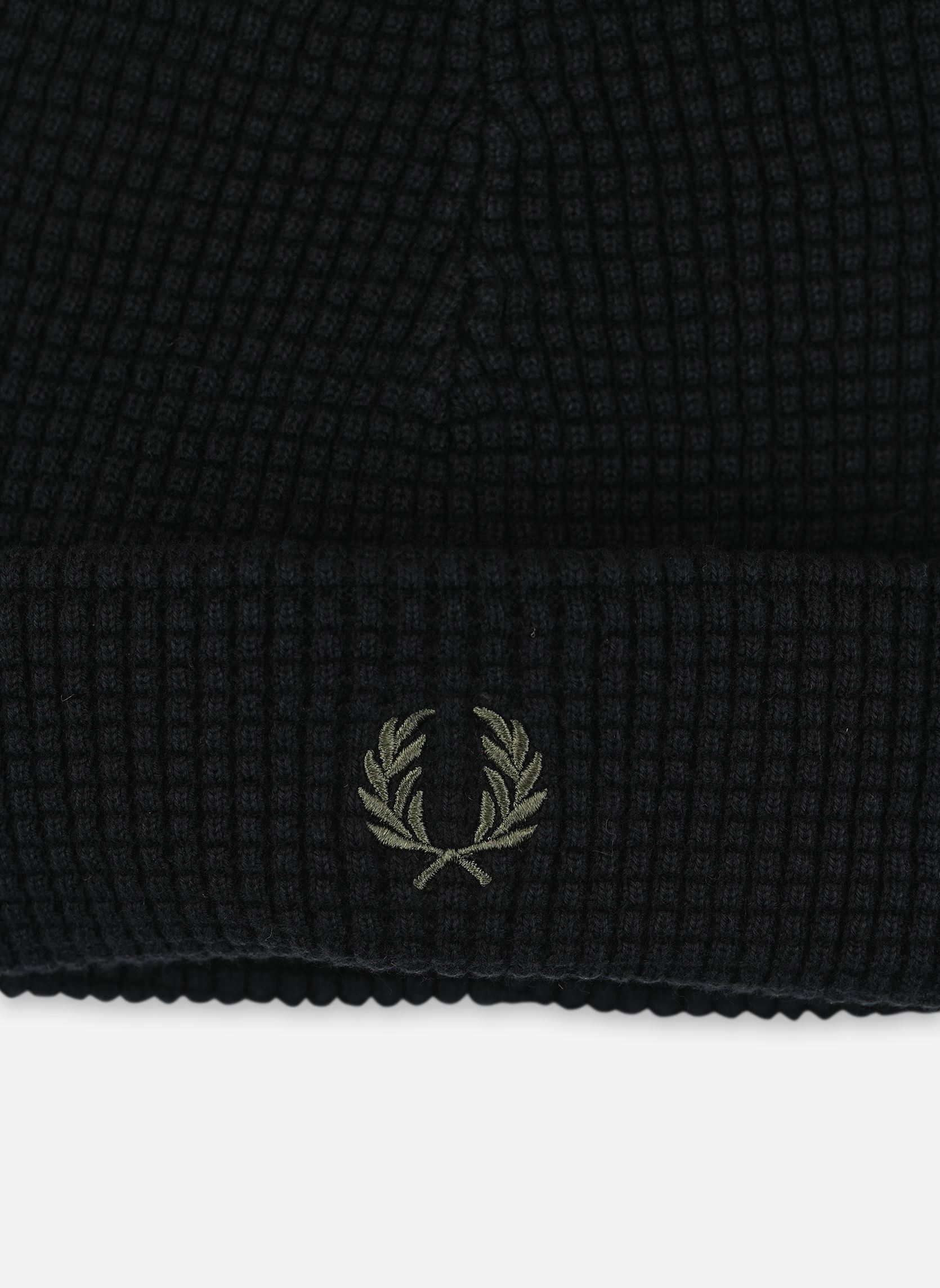 Mutsen WAFFLE KNIT BEANIE heren zwart Fred Perry Mutsen WAFFLE KNIT BEANIE heren zwart BLACK