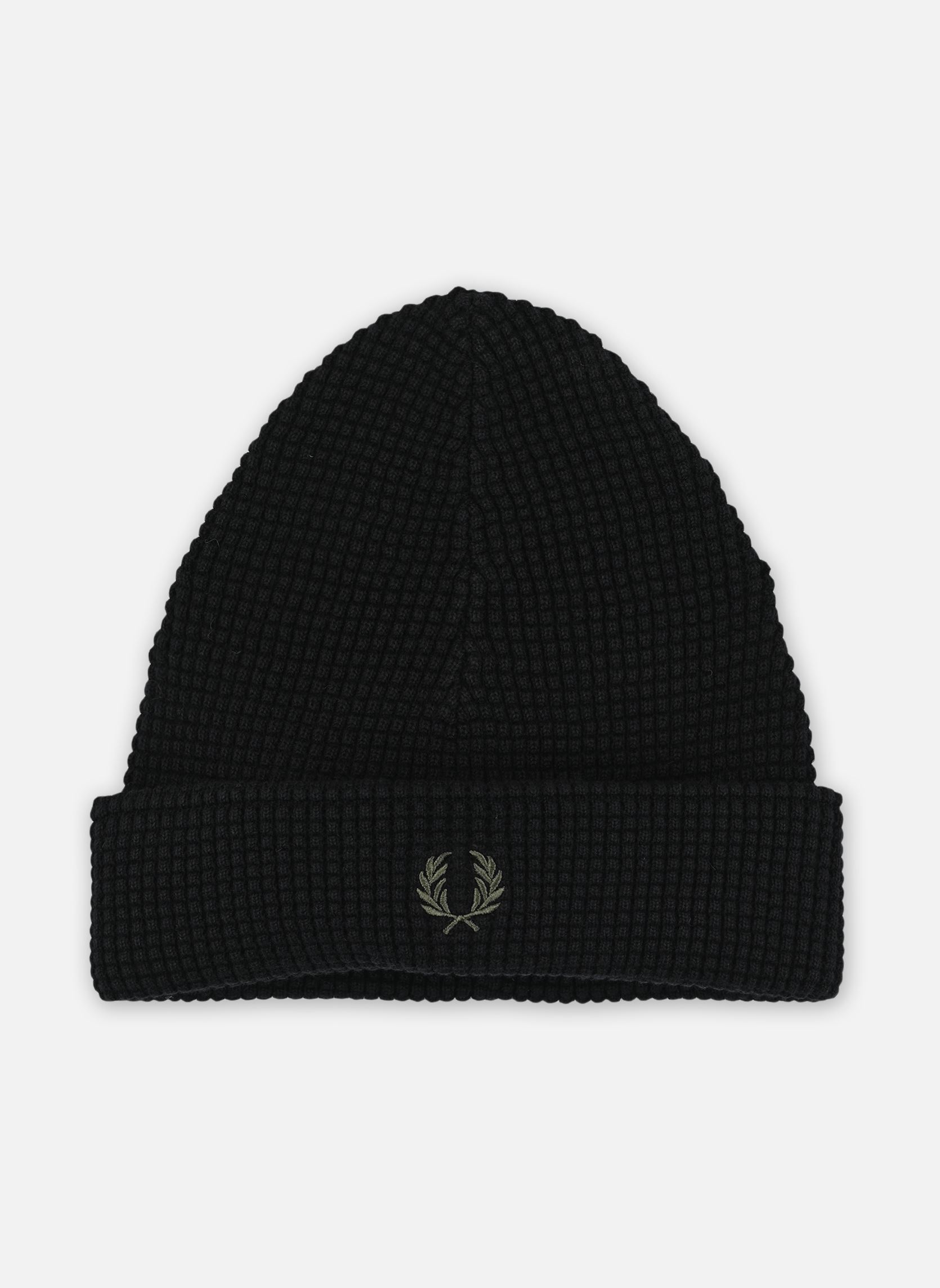 Mutsen WAFFLE KNIT BEANIE heren zwart Fred Perry Mutsen WAFFLE KNIT BEANIE heren zwart BLACK