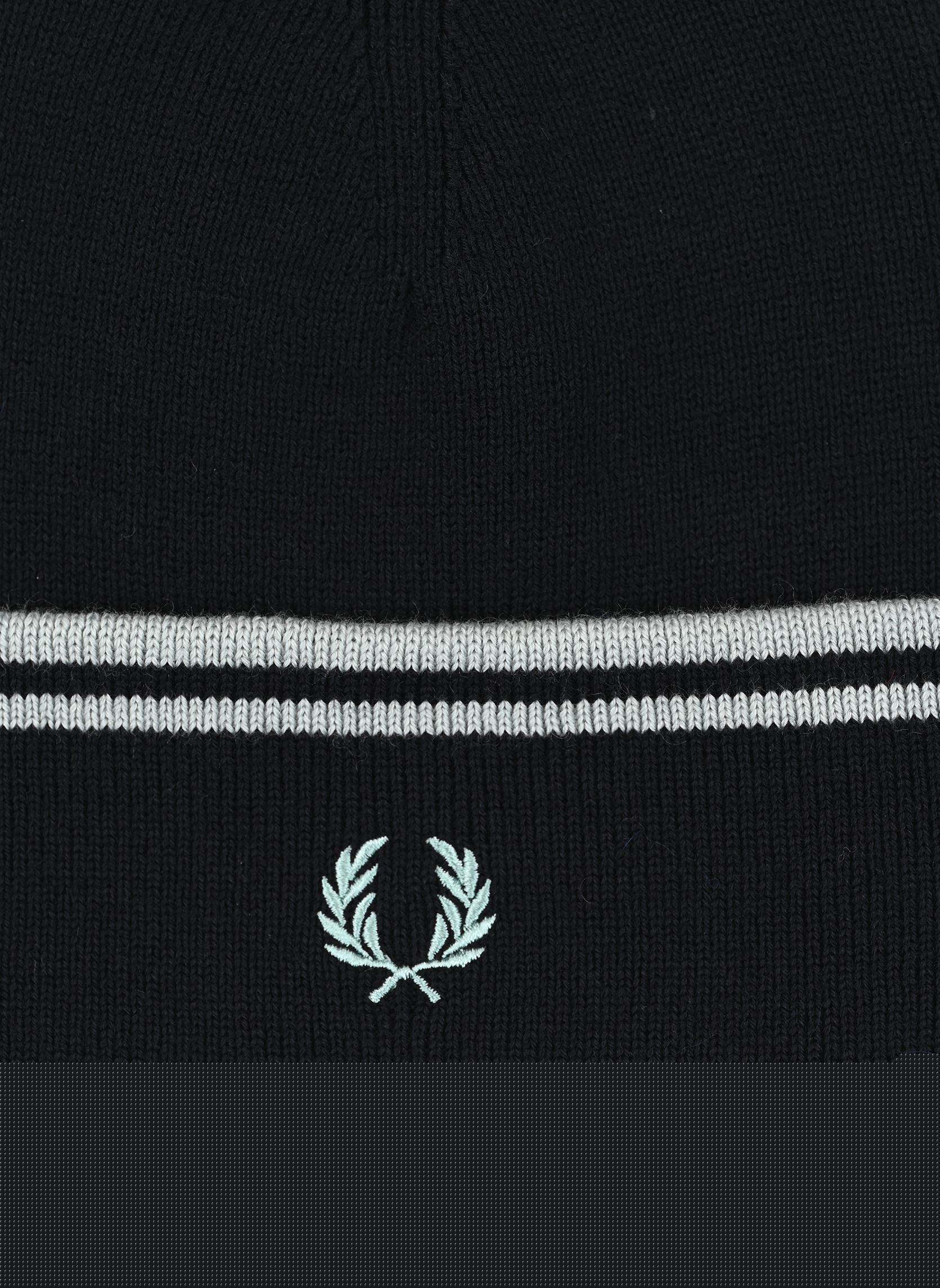 Bonnets TWIN TIPPED MERINO WOOL BEANIE homme noir Fred Perry Bonnets TWIN TIPPED MERINO WOOL BEANIE homme noir NAVY / SILVER BLUE / SILV