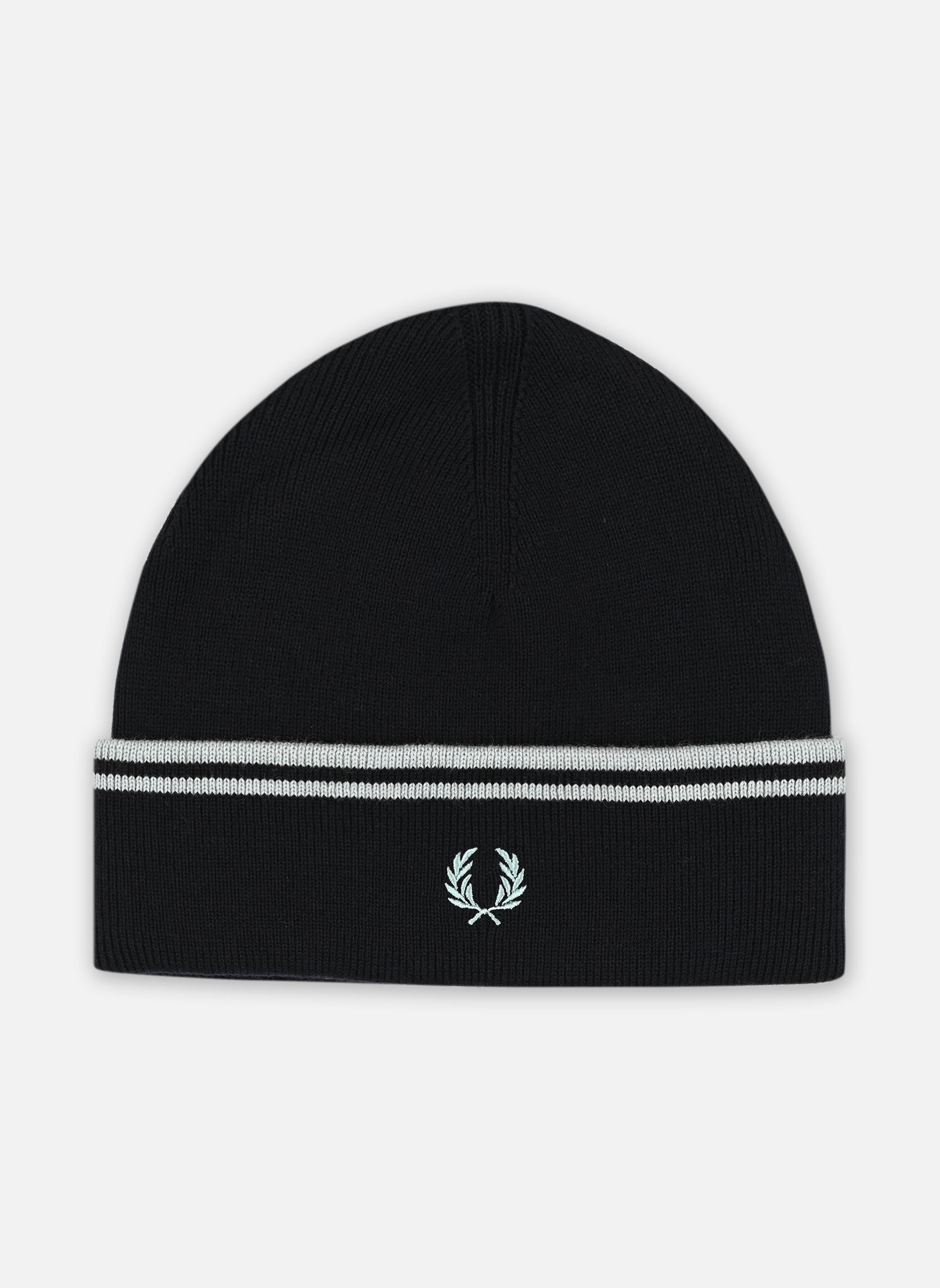 Bonnets TWIN TIPPED MERINO WOOL BEANIE homme noir Fred Perry Bonnets TWIN TIPPED MERINO WOOL BEANIE homme noir NAVY / SILVER BLUE / SILV