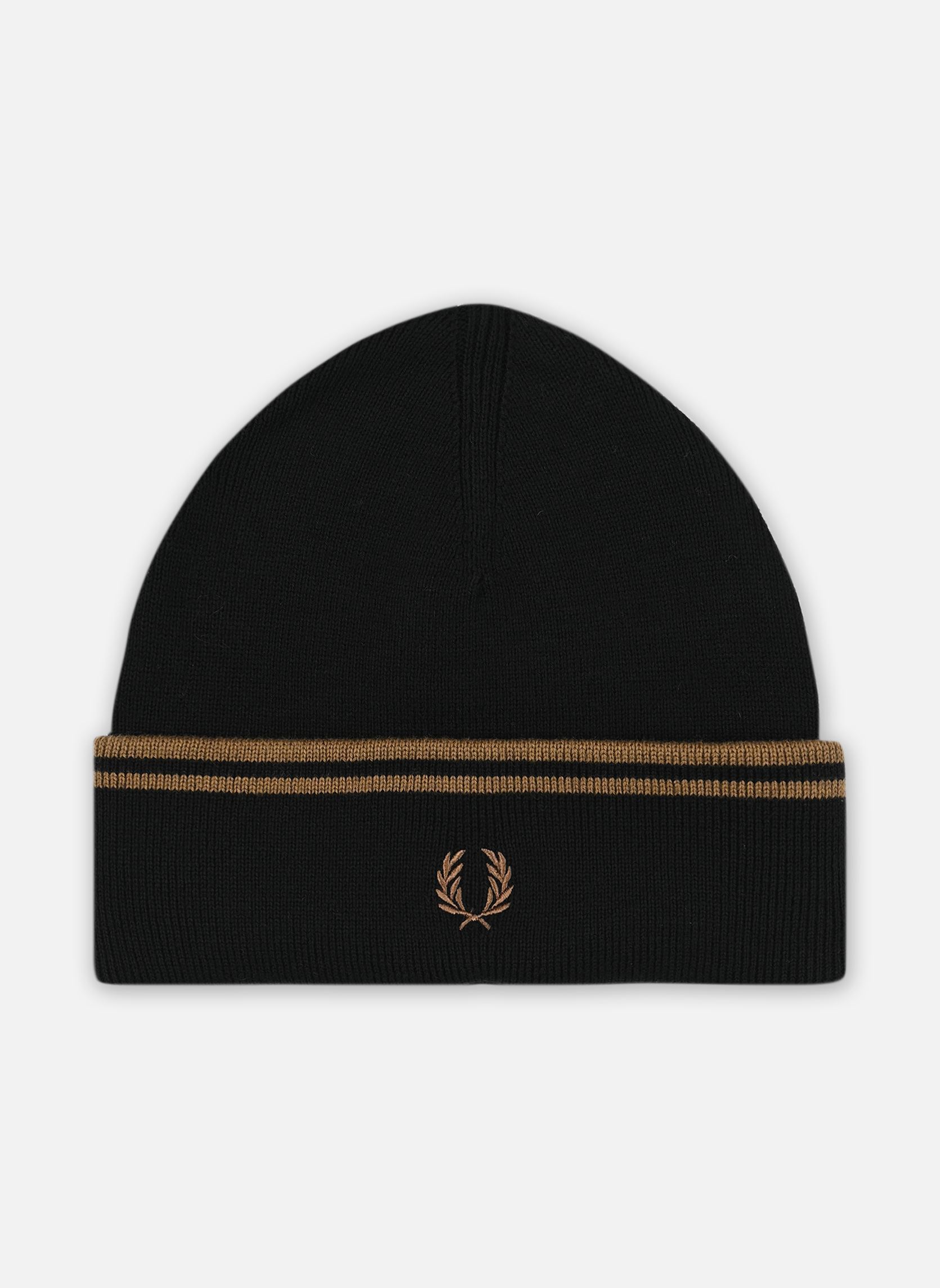 Bonnets TWIN TIPPED MERINO WOOL BEANIE homme noir Fred Perry Bonnets TWIN TIPPED MERINO WOOL BEANIE homme noir BLACK SHADED STONE SHAD
