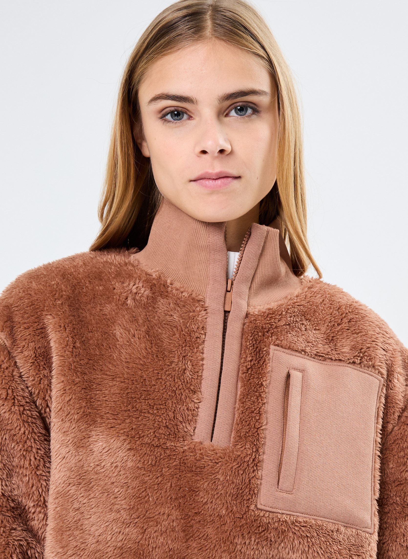 Sweats zippés W JANEANN HALF ZIP femme marron UGG Sweats zippés W JANEANN HALF ZIP femme marron CEDAR BARK
