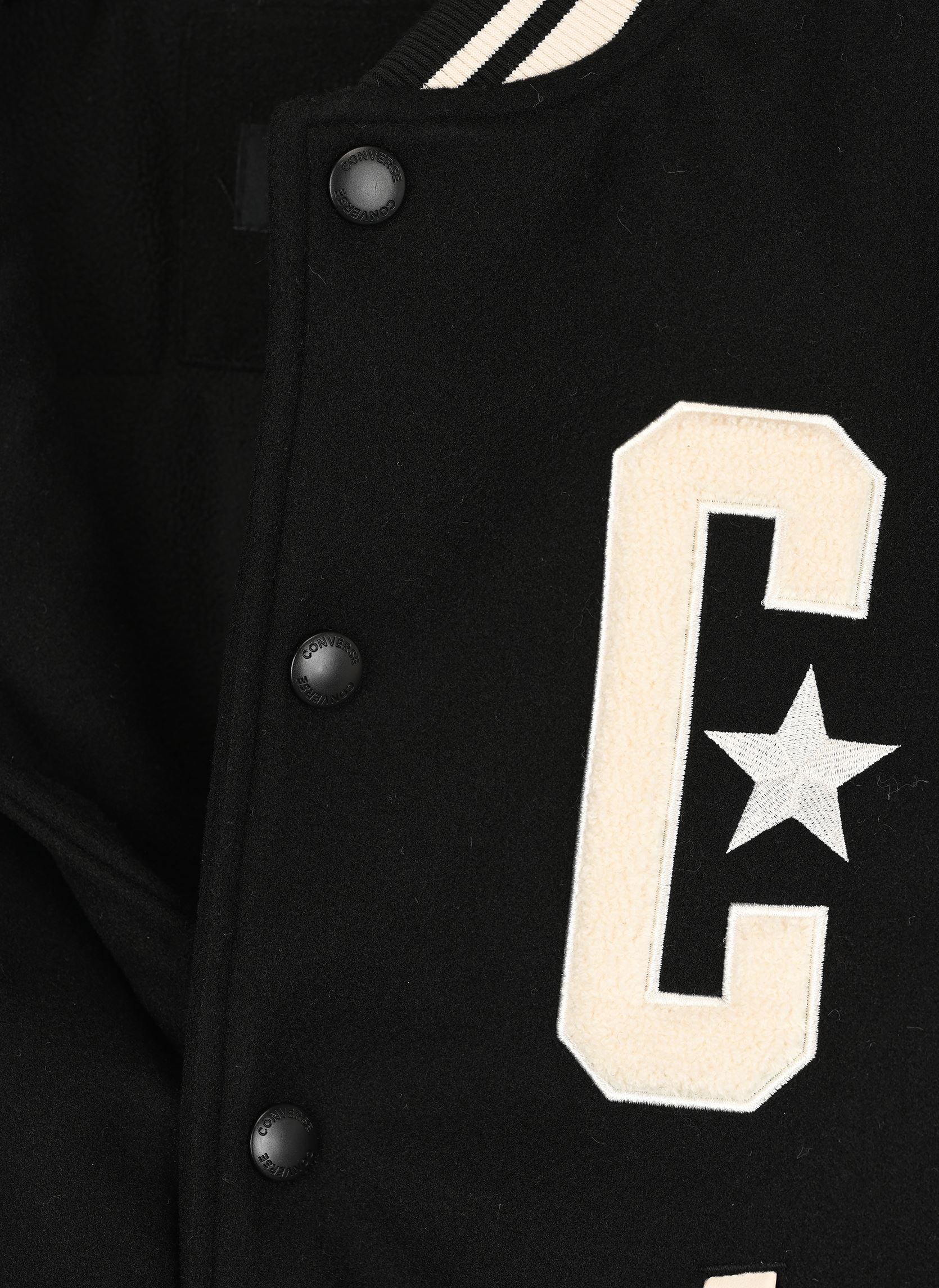 Bomberjacken Cnvn Varsity schwarz Converse Apparel Bomberjacken Cnvn Varsity schwarz BLACK