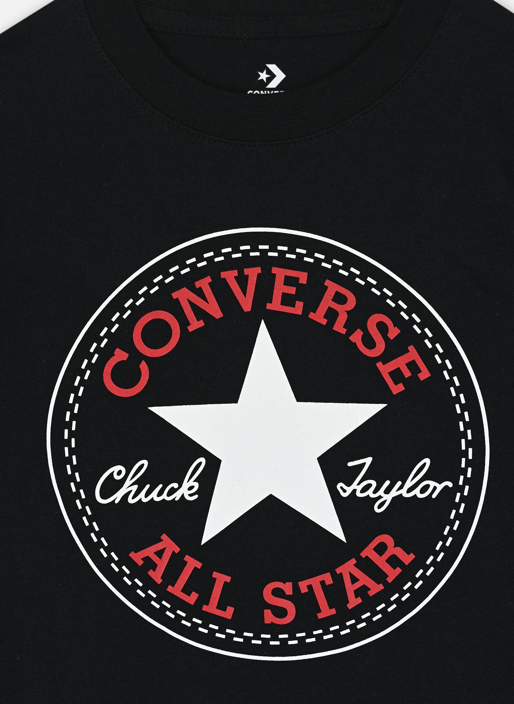 T-shirt a maniche lunghe Cnvb Chuck Patch Ls Tee bambino nero Converse Apparel T-shirt a maniche lunghe Cnvb Chuck Patch Ls Tee bambino nero Black